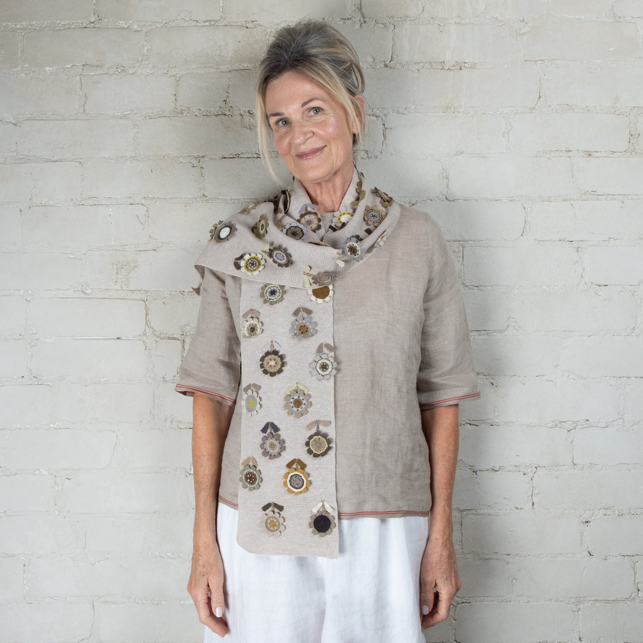 Sophie Digard Hand Crocheted Large Umibudo Wool Scarf