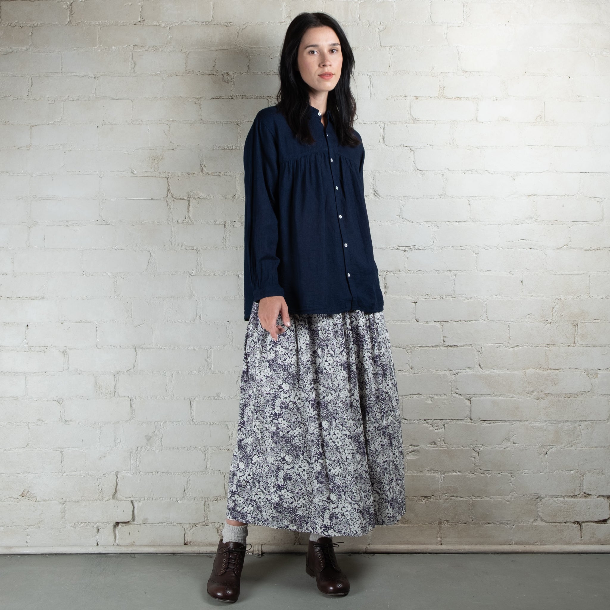 Ichi Antiquités Liberty Print Cotton Skirt