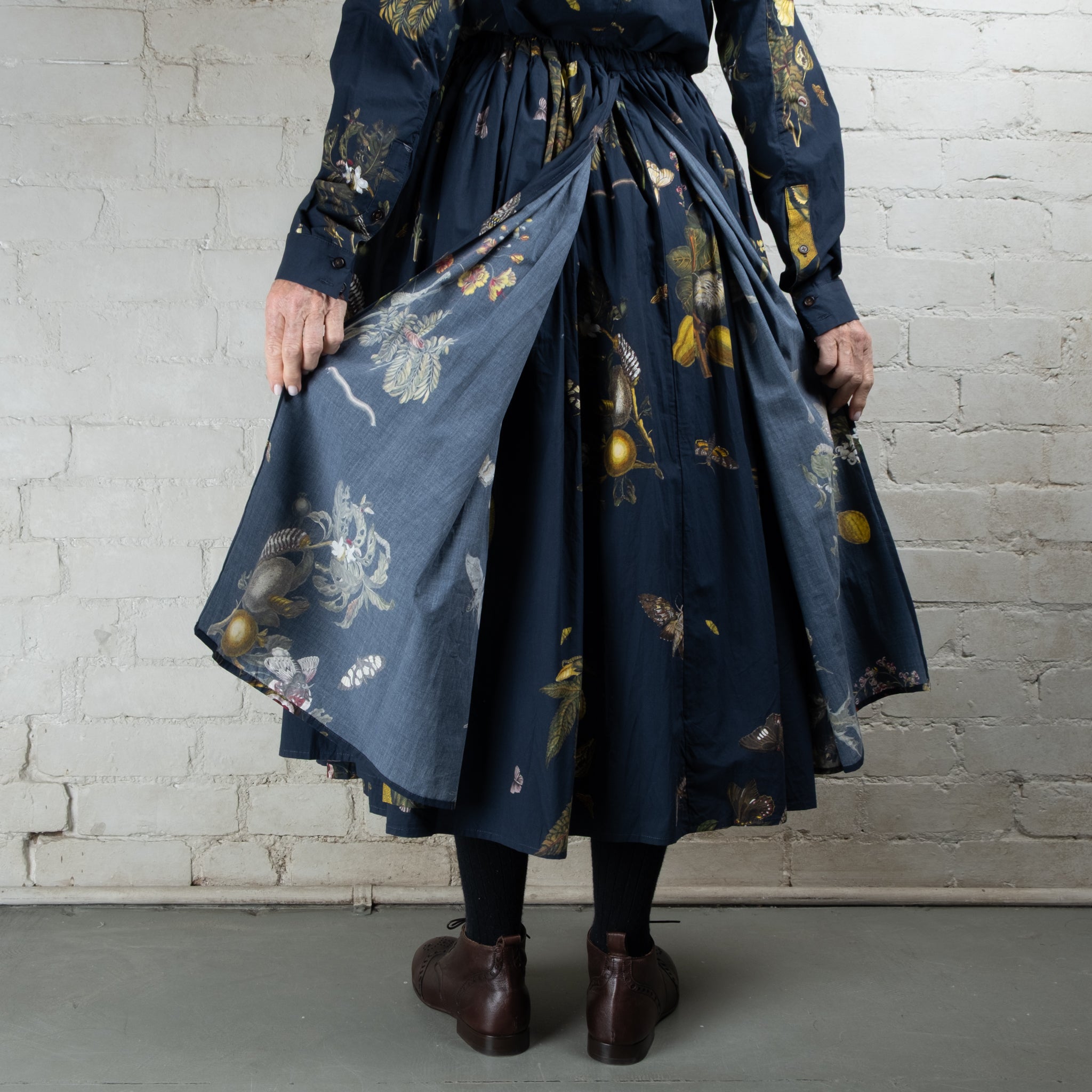 Aleksandr Manamaïs Natura Bleu Double Layer Skirt