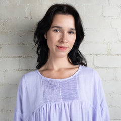Violetta Charlotte Linen Pintuck Smock Dress