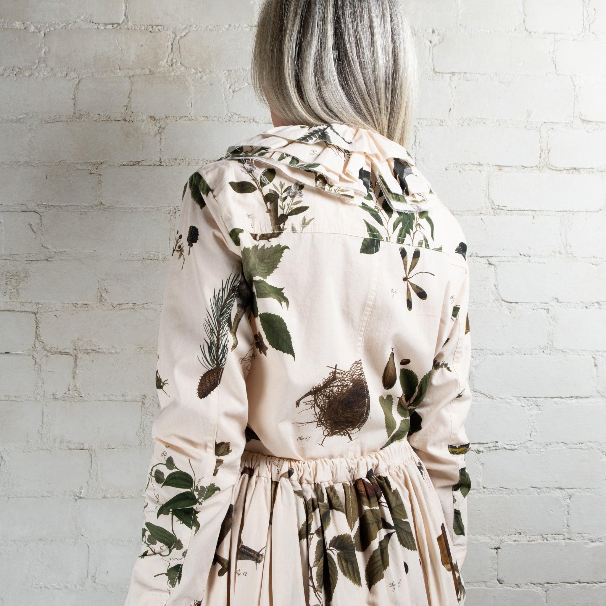 Aleksandr Manamaïs Automne Vert Double Layer Skirt