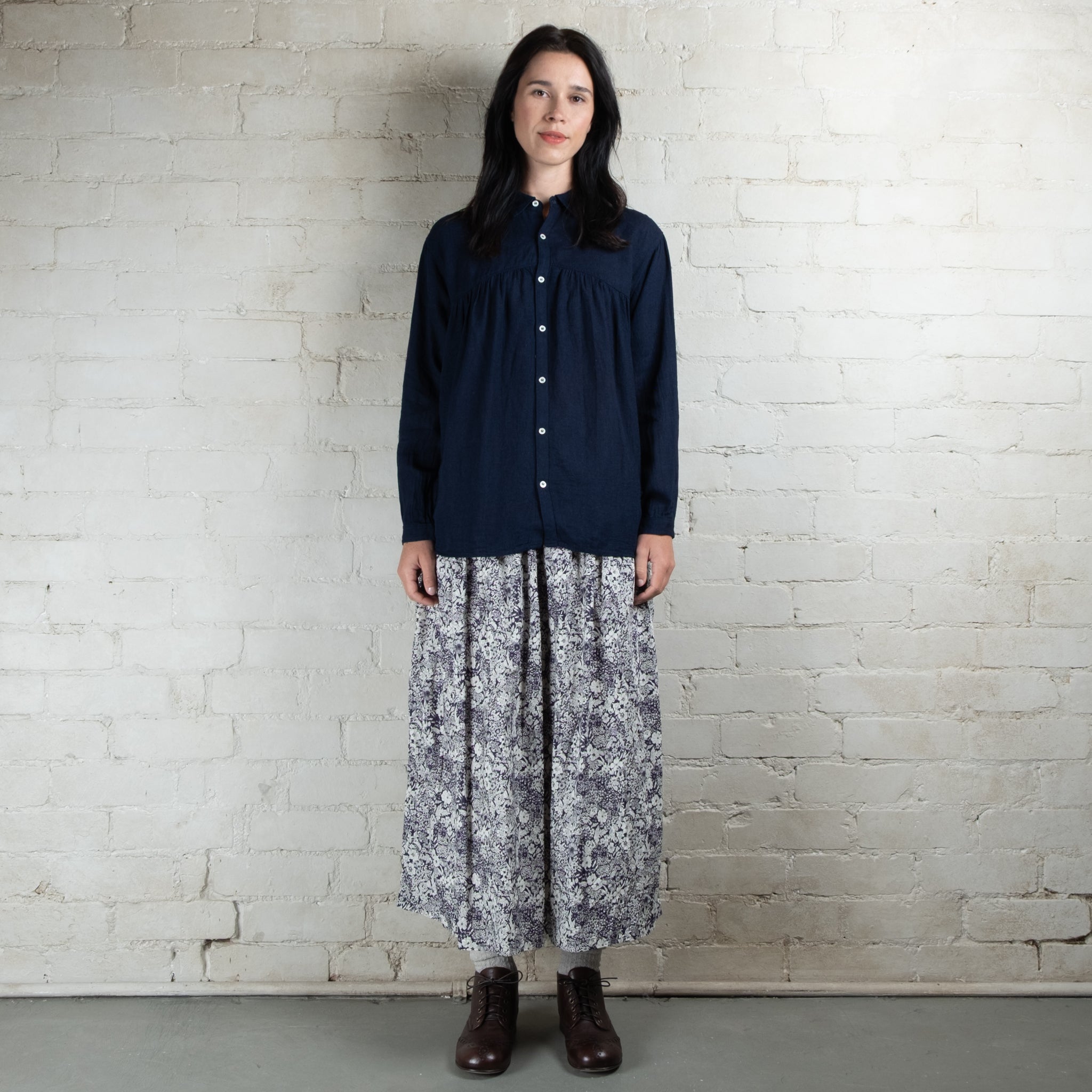 Ichi Antiquités Liberty Print Cotton Skirt