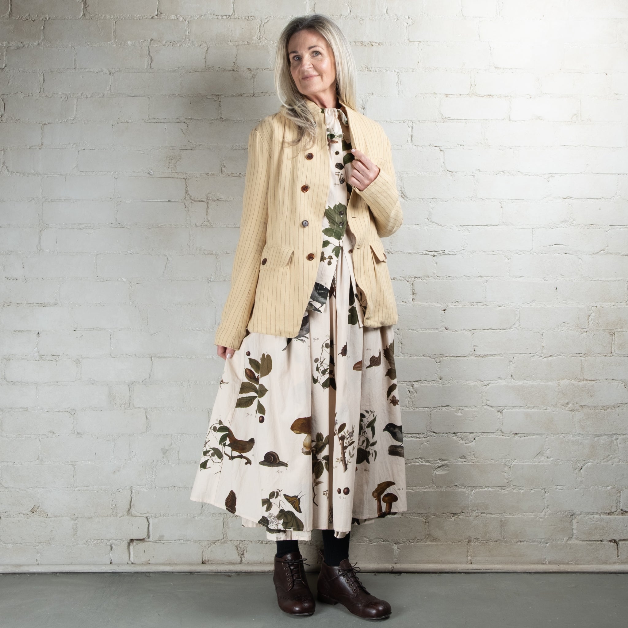 Aleksandr Manamaïs Automne Vert Double Layer Skirt