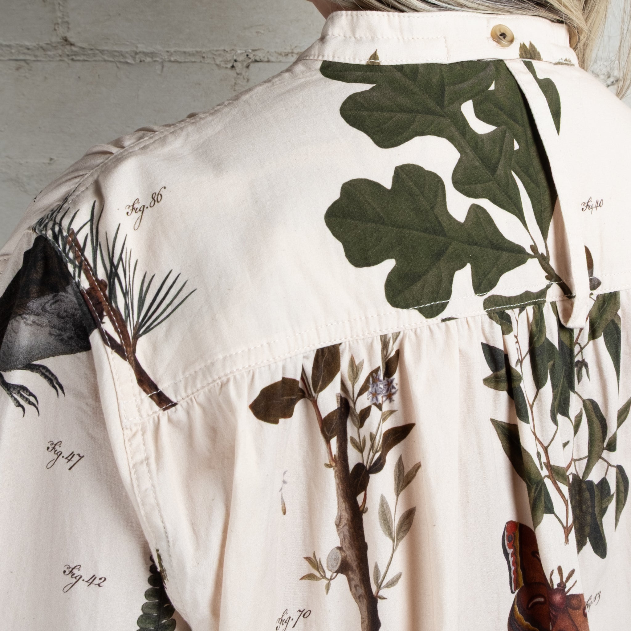 Aleksandr Manamaïs Automne Vert Wide Placket Shirt