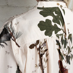 Aleksandr Manamaïs Automne Vert Wide Placket Shirt