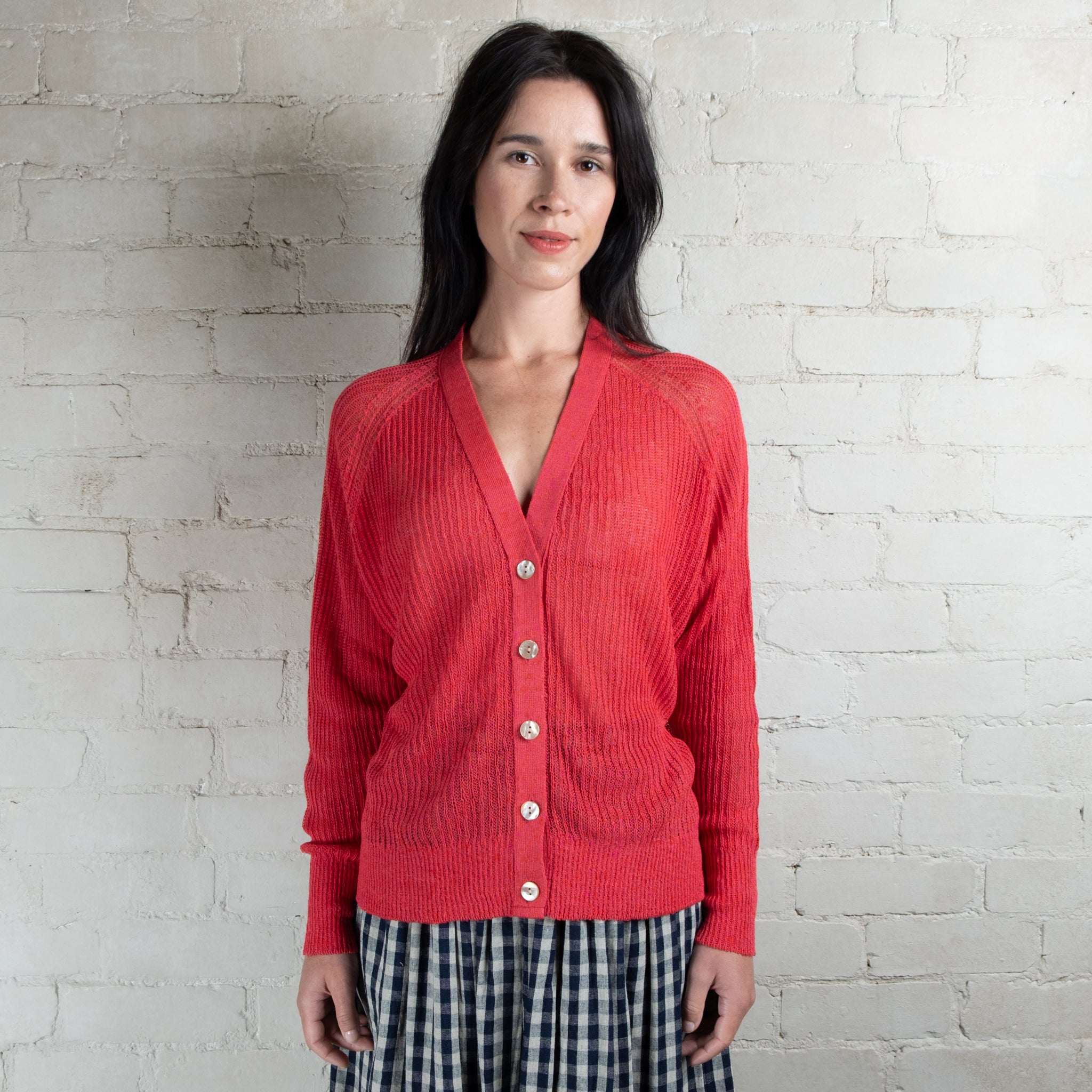 Ichi Antiquités Cotton Linen Cardigan