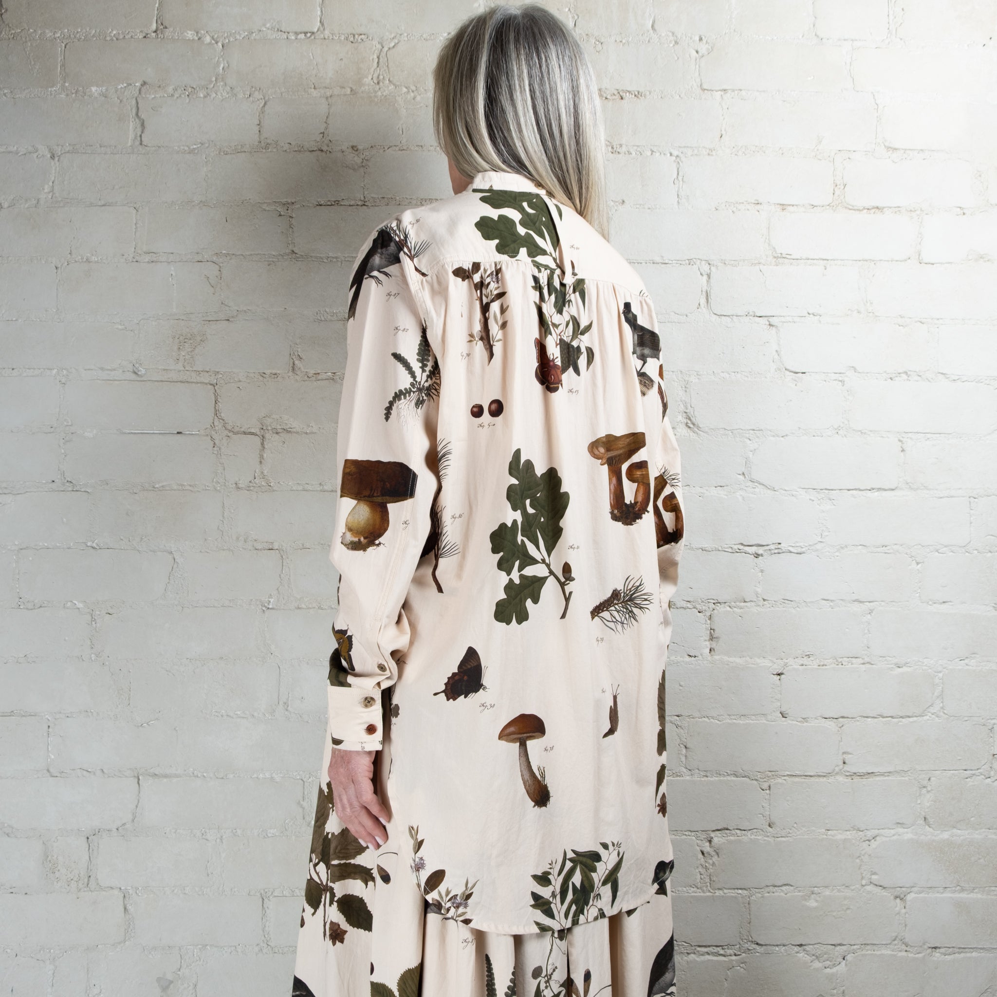 Aleksandr Manamaïs Automne Vert Wide Placket Shirt