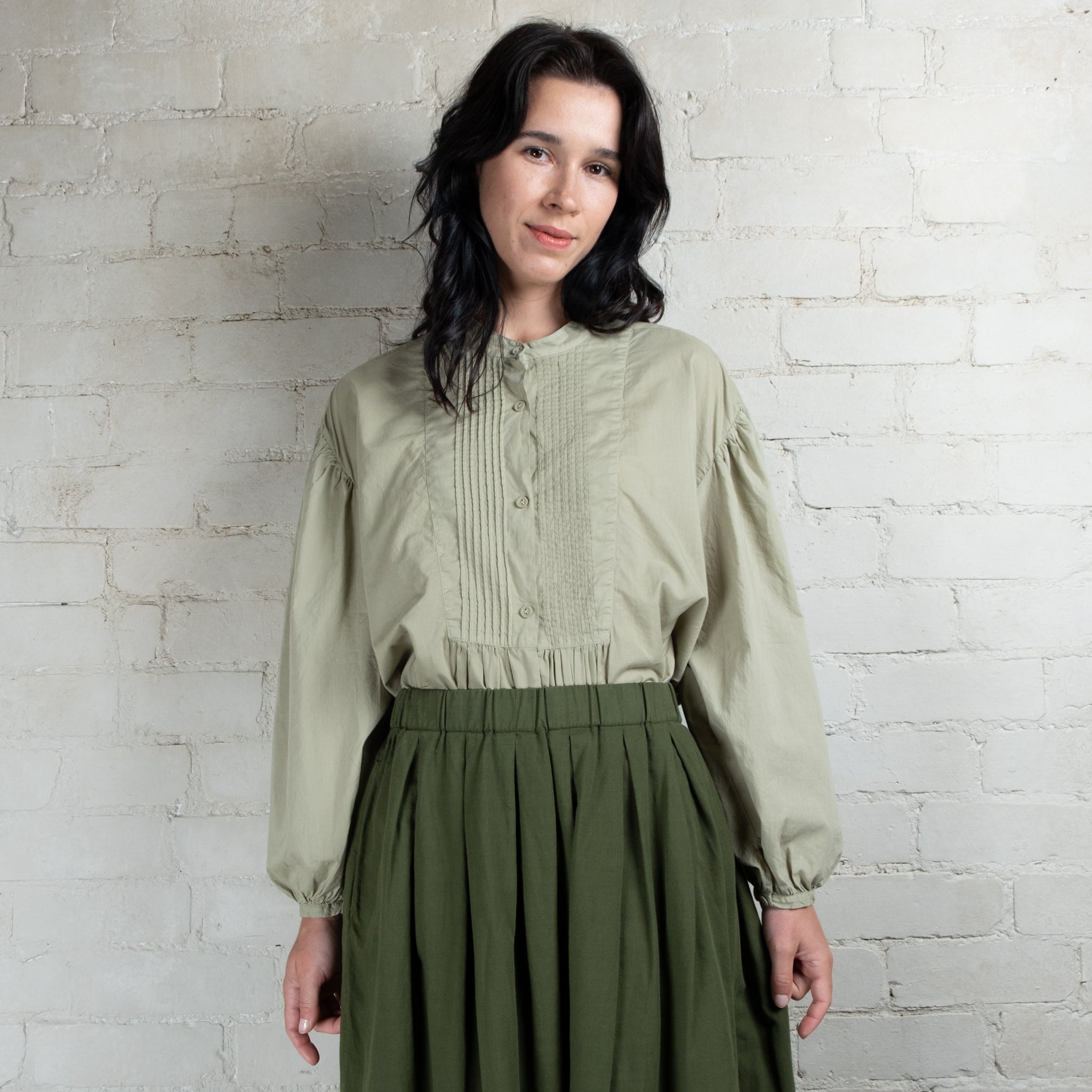 Violetta Organic Cotton Alba Pintuck Shirt