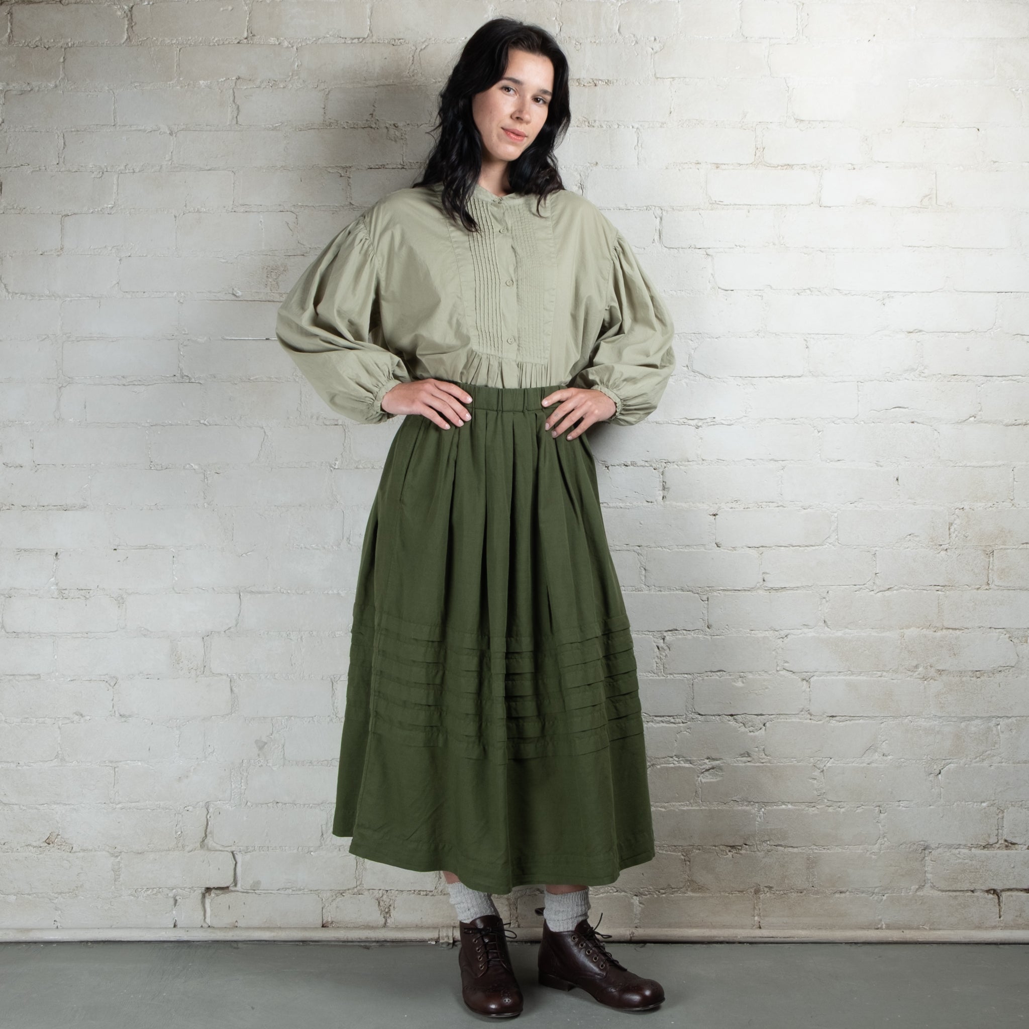 Violetta Prairie Linen Cotton Skirt