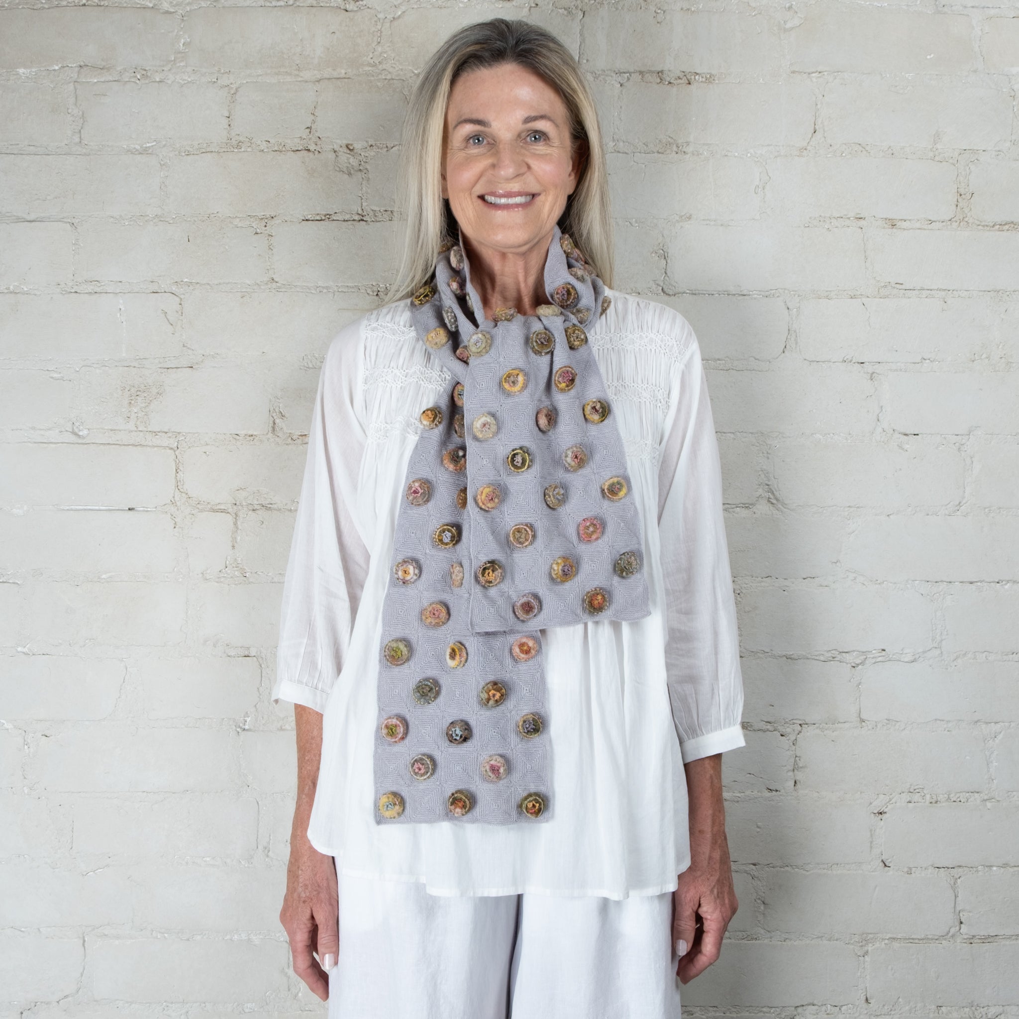 Sophie Digard Hand Crocheted Large Wool Scarf