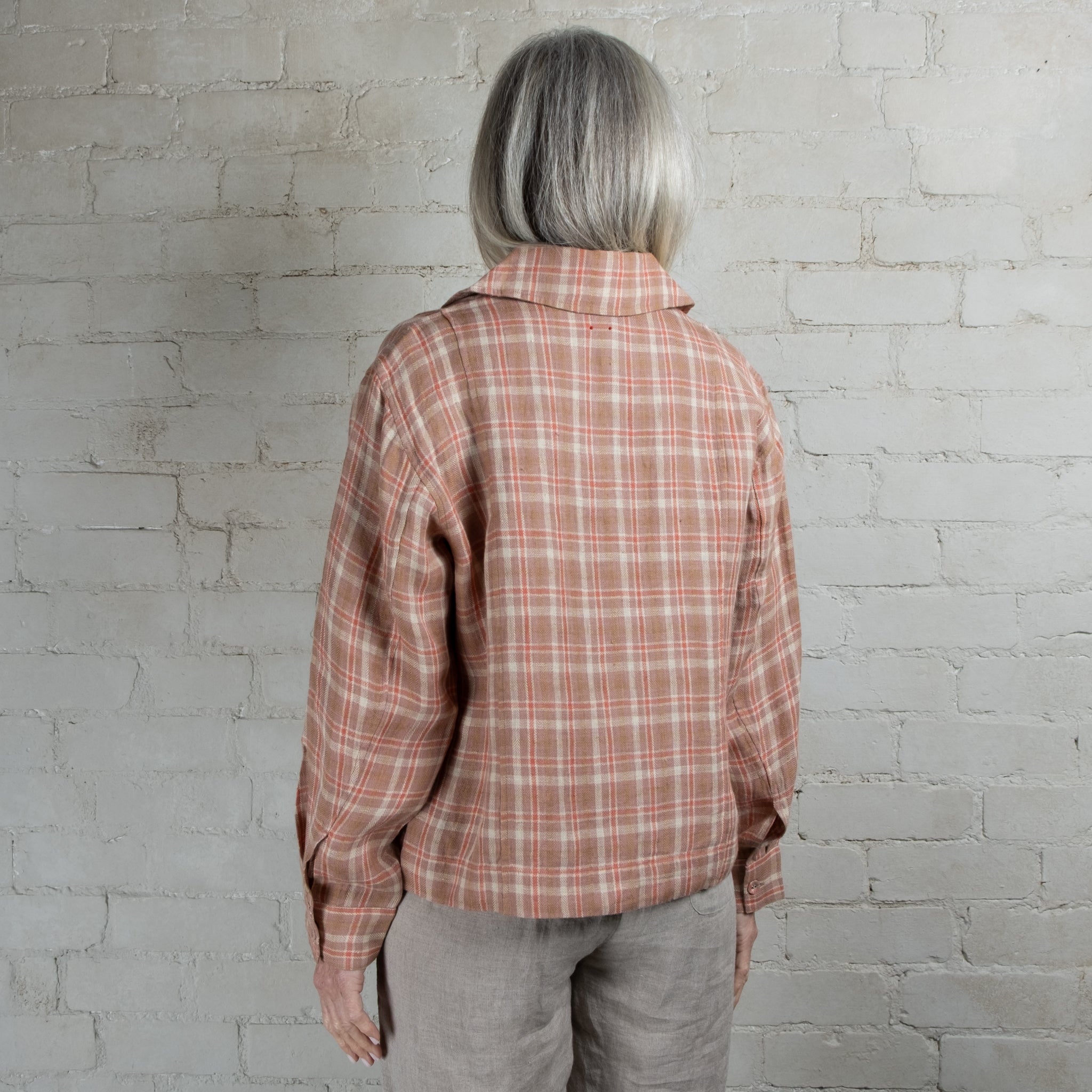 DVE Tarini Linen Check Jacket
