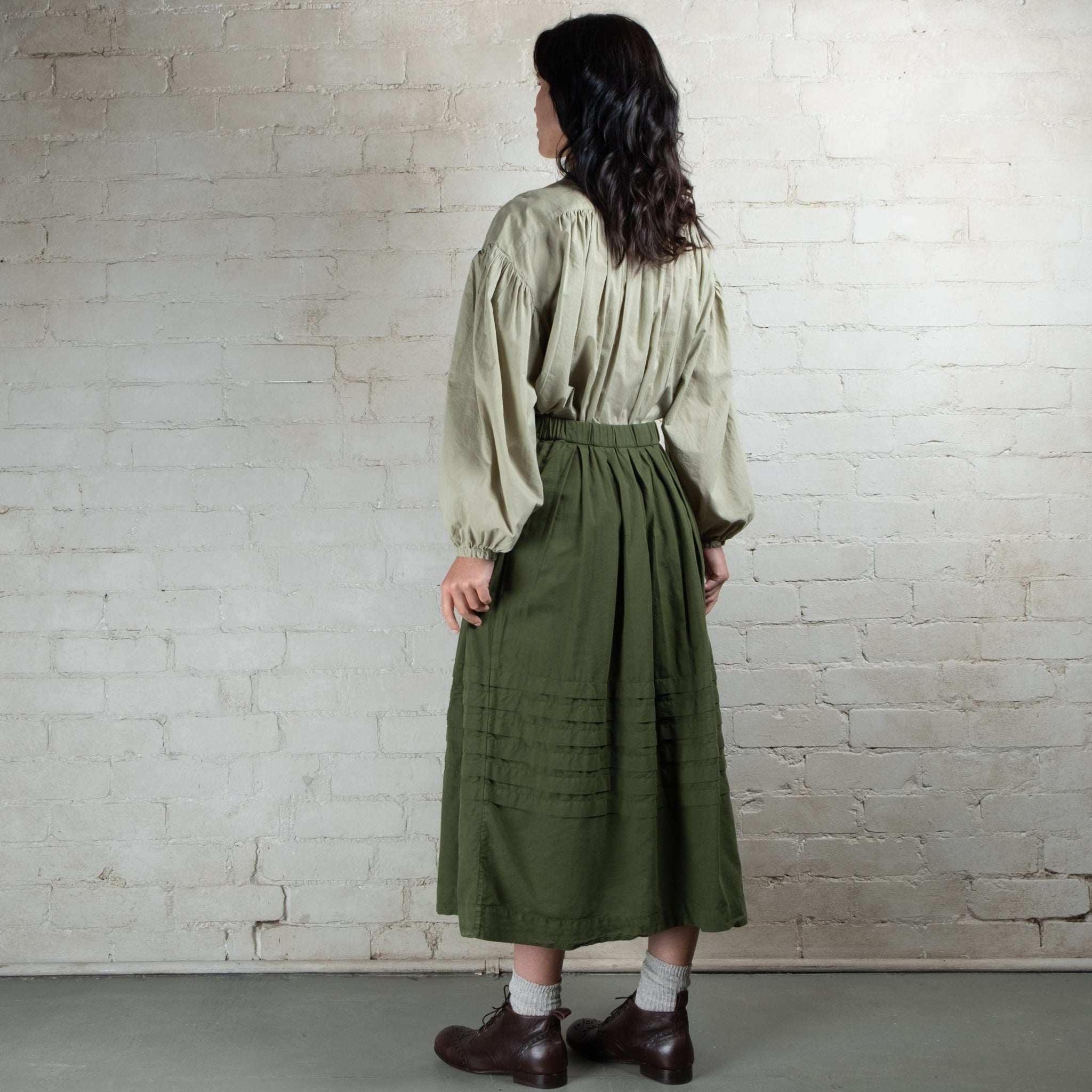 Violetta Prairie Linen Cotton Skirt