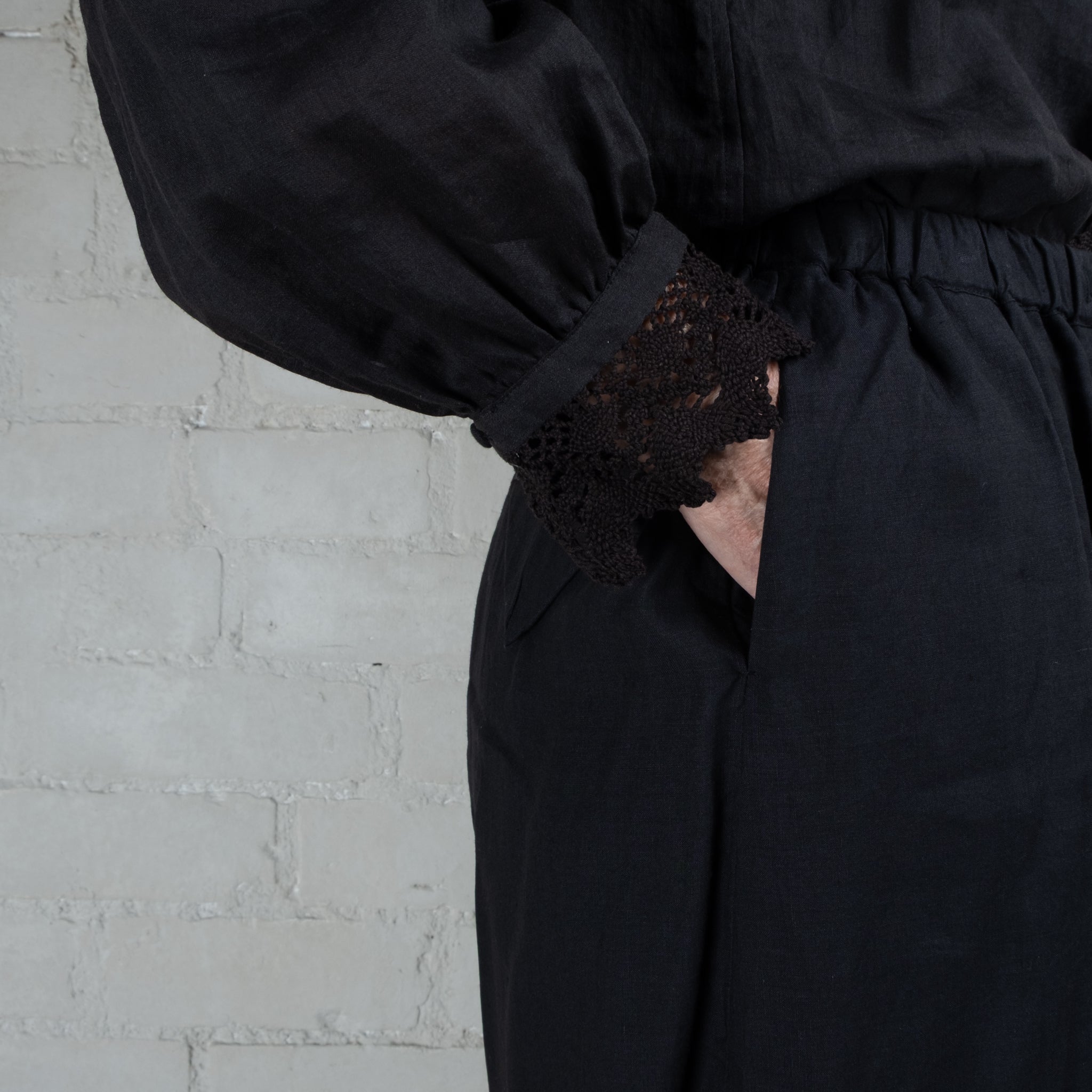 Hallelujah #4 Black Linen Pantalon Faun