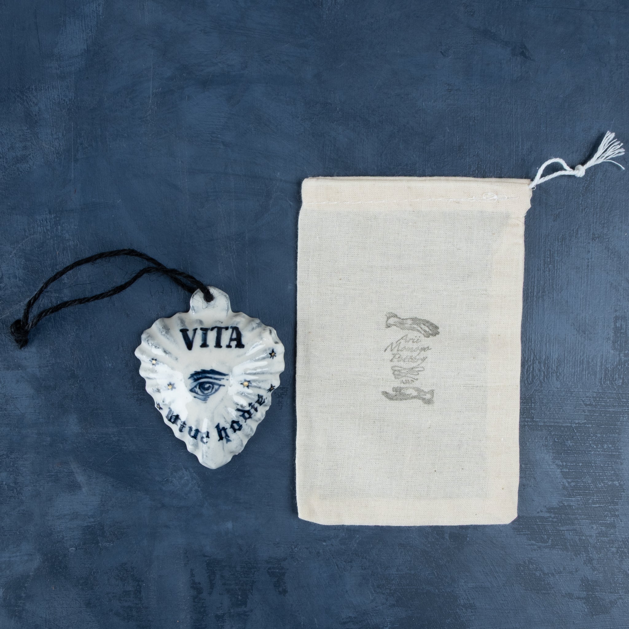 Ceramic Heart Ornament By Arii Momoyo Pottery
