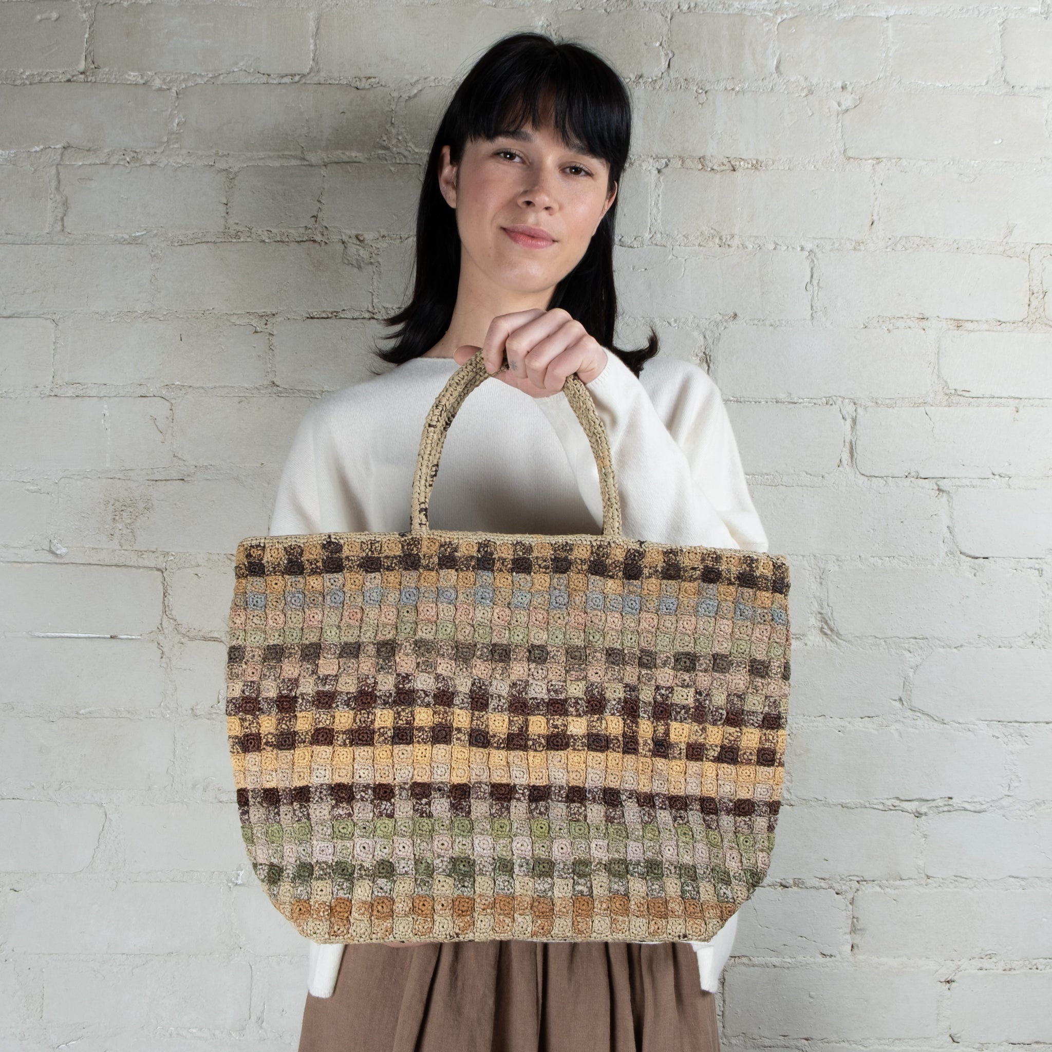 Sophie Digard Large Hand Crochet Tote With Short Handles