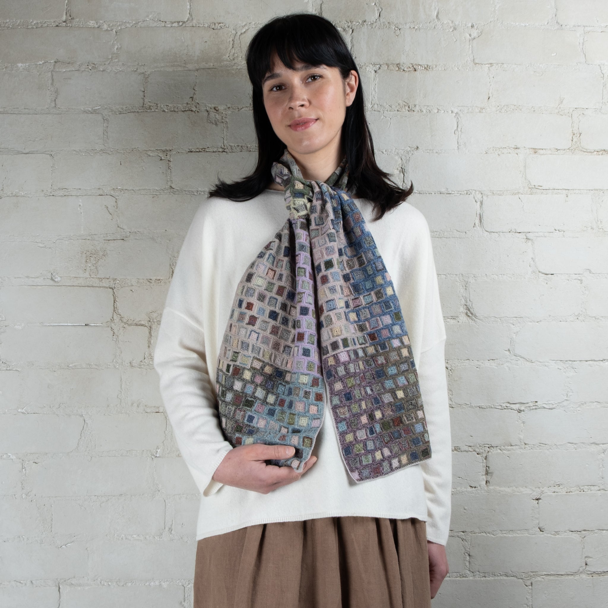 Sophie Digard Hand Crocheted Gui Large Wool Scarf