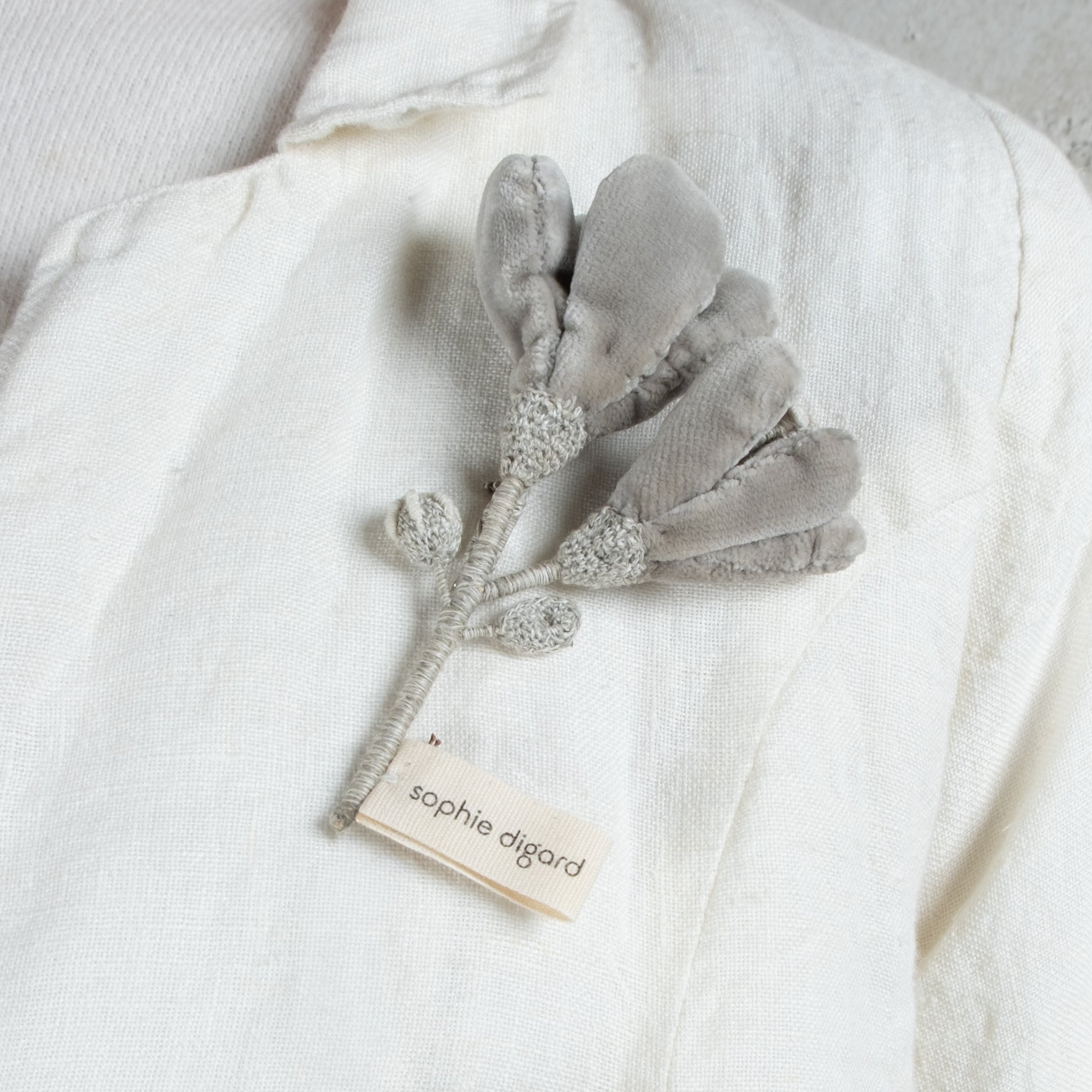 Sophie Digard Hand Crochet and Velvet Brooch