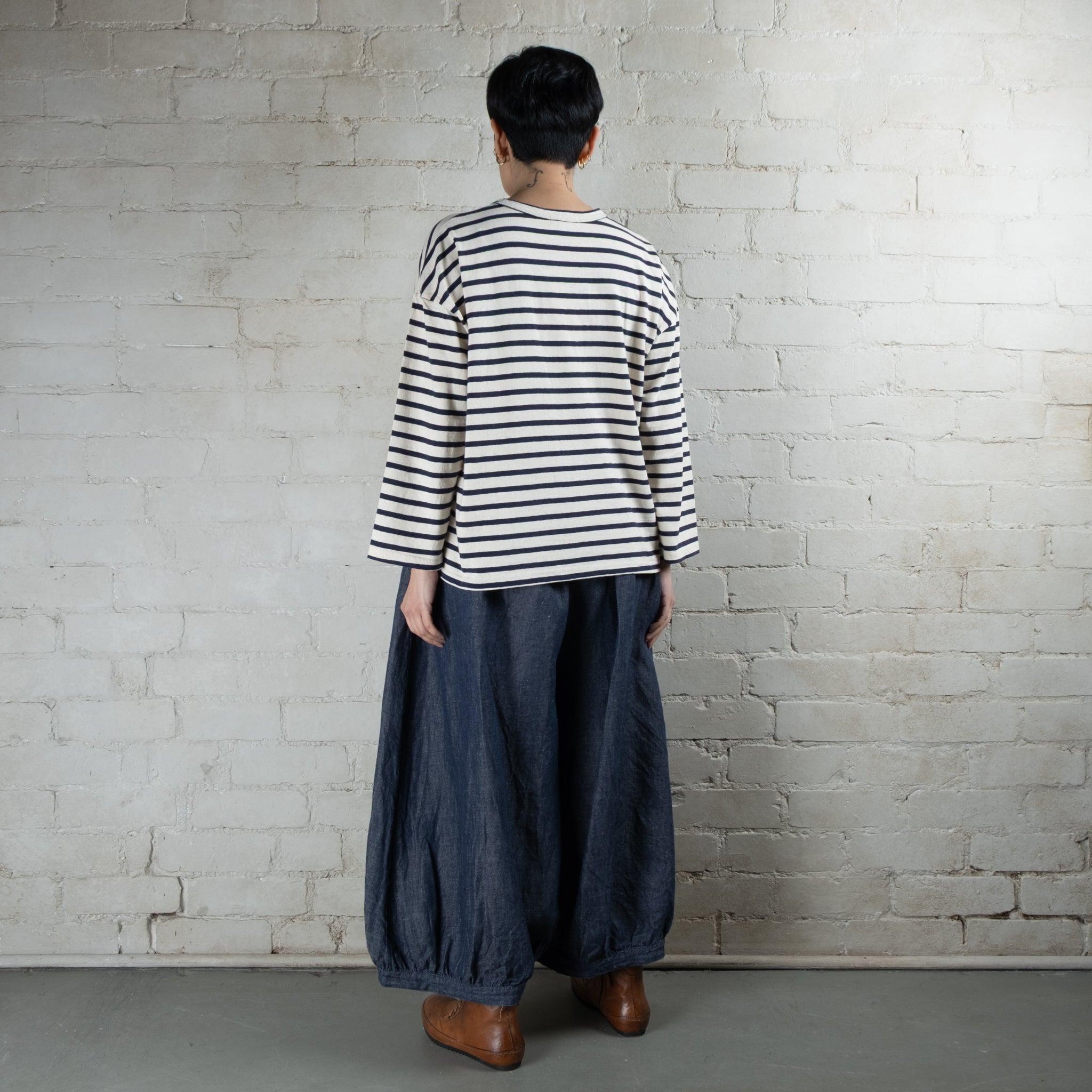 Ichi Antiquités Striped Cotton Pullover