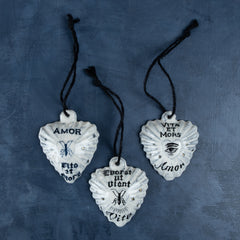 Ceramic Heart Ornament By Arii Momoyo Pottery