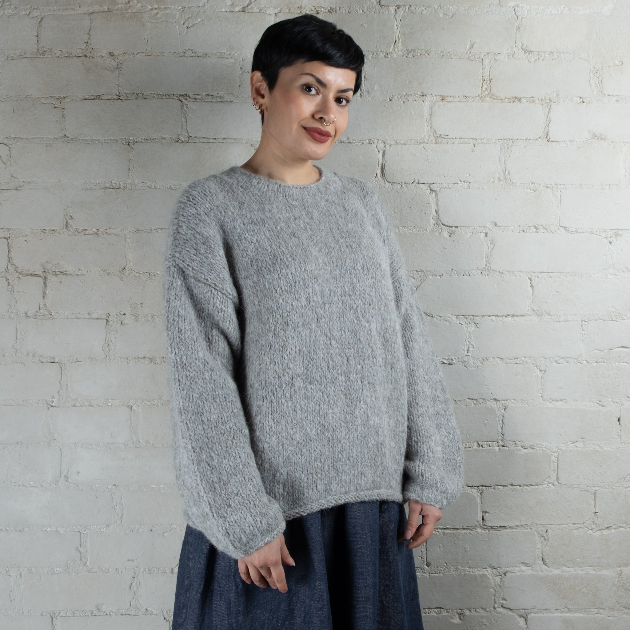 Ichi Antiquités Peruvian Hand Knitted Wool & Alpaca Pullover