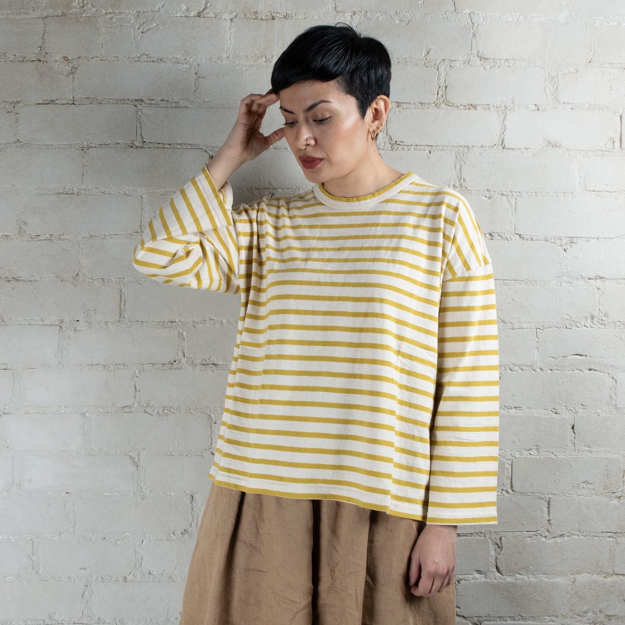Ichi Antiquités Striped Cotton Pullover