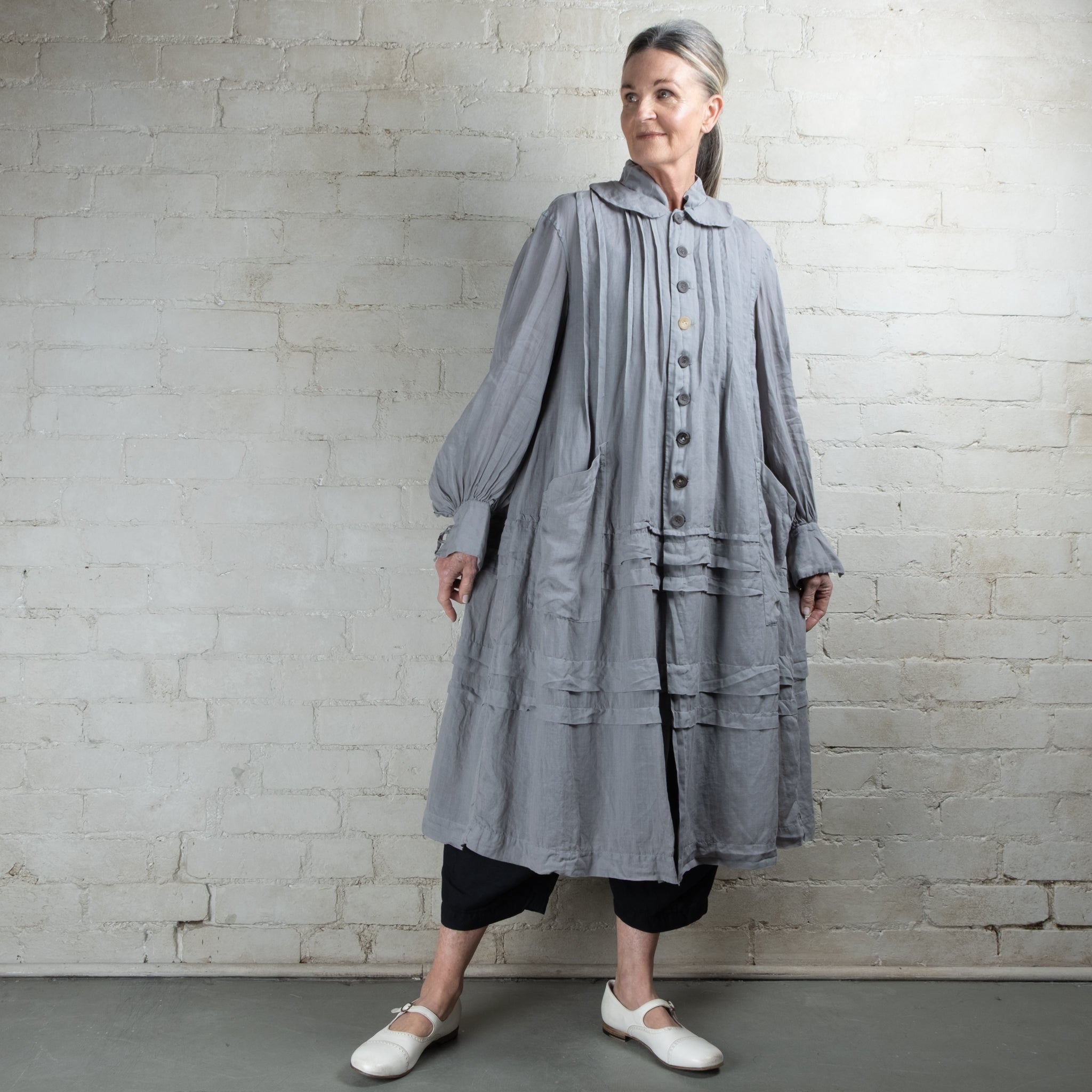 Hallelujah Charcoal Dyed #1 Manteau de Baptême Coat Dress
