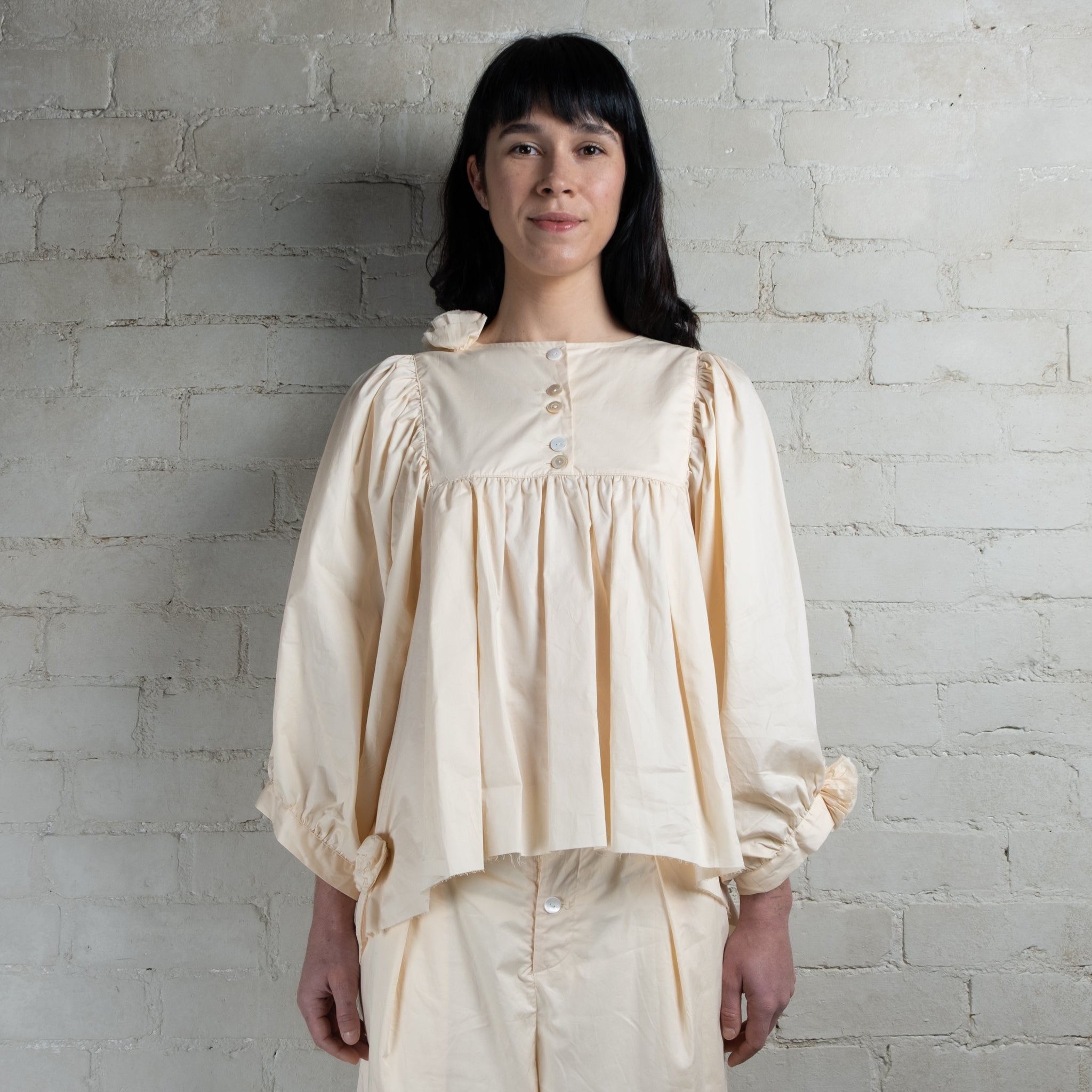 Aleksandr Manamis Rosette Cotton Shirt