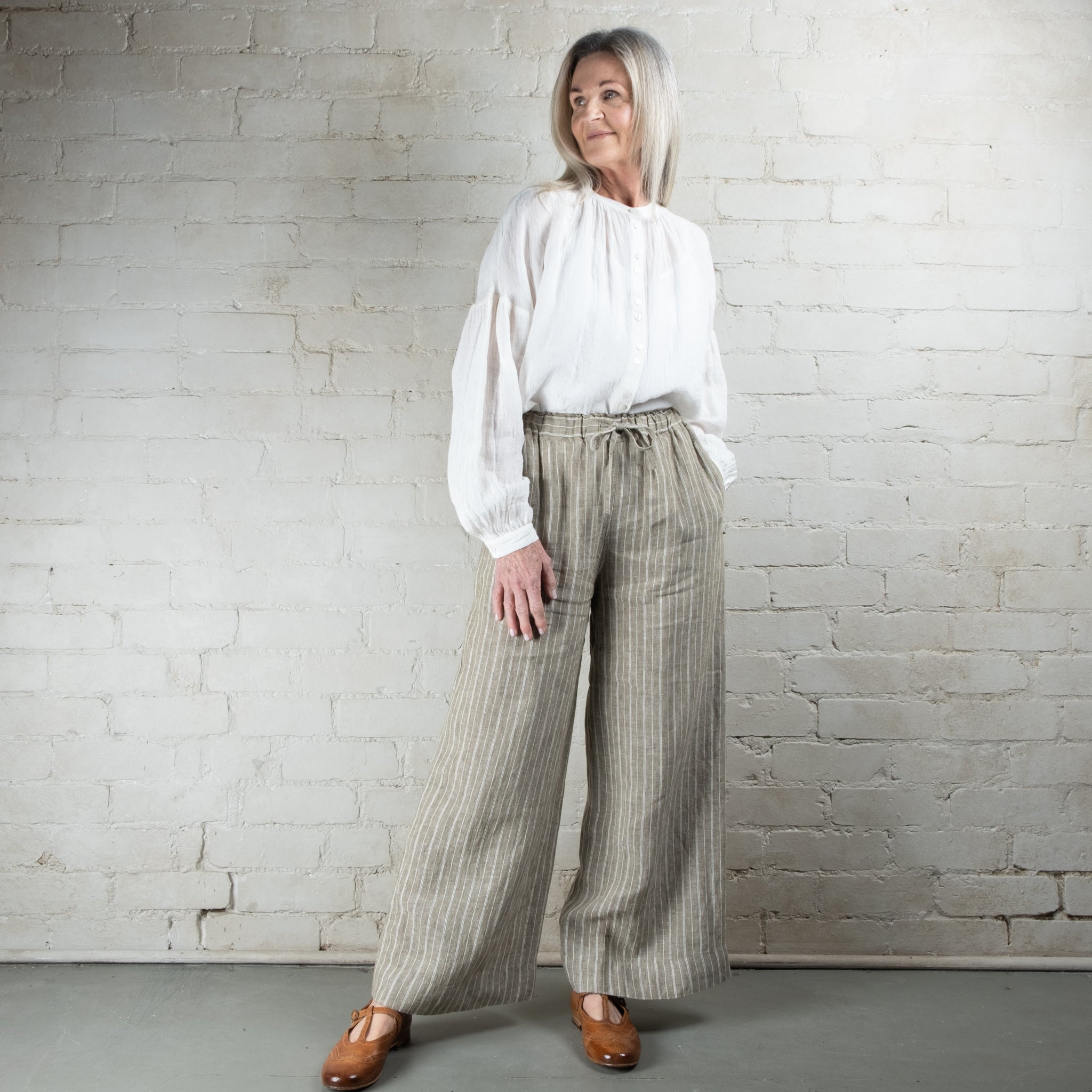 Violetta Stripe Grace Linen Pants