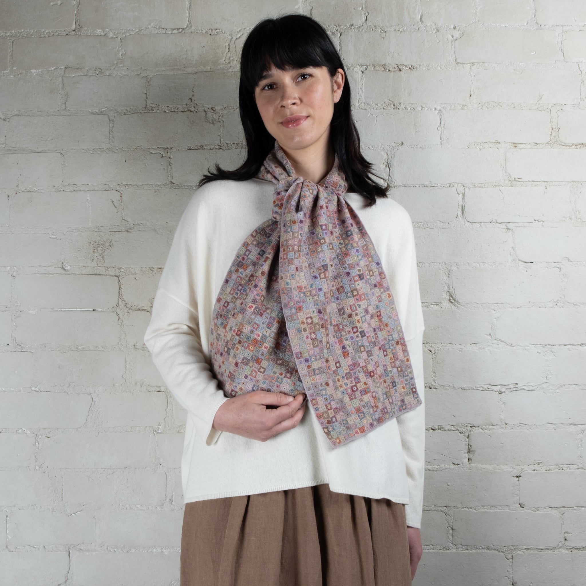 Sophie Digard Hand Crocheted CBGR Large Wool Scarf