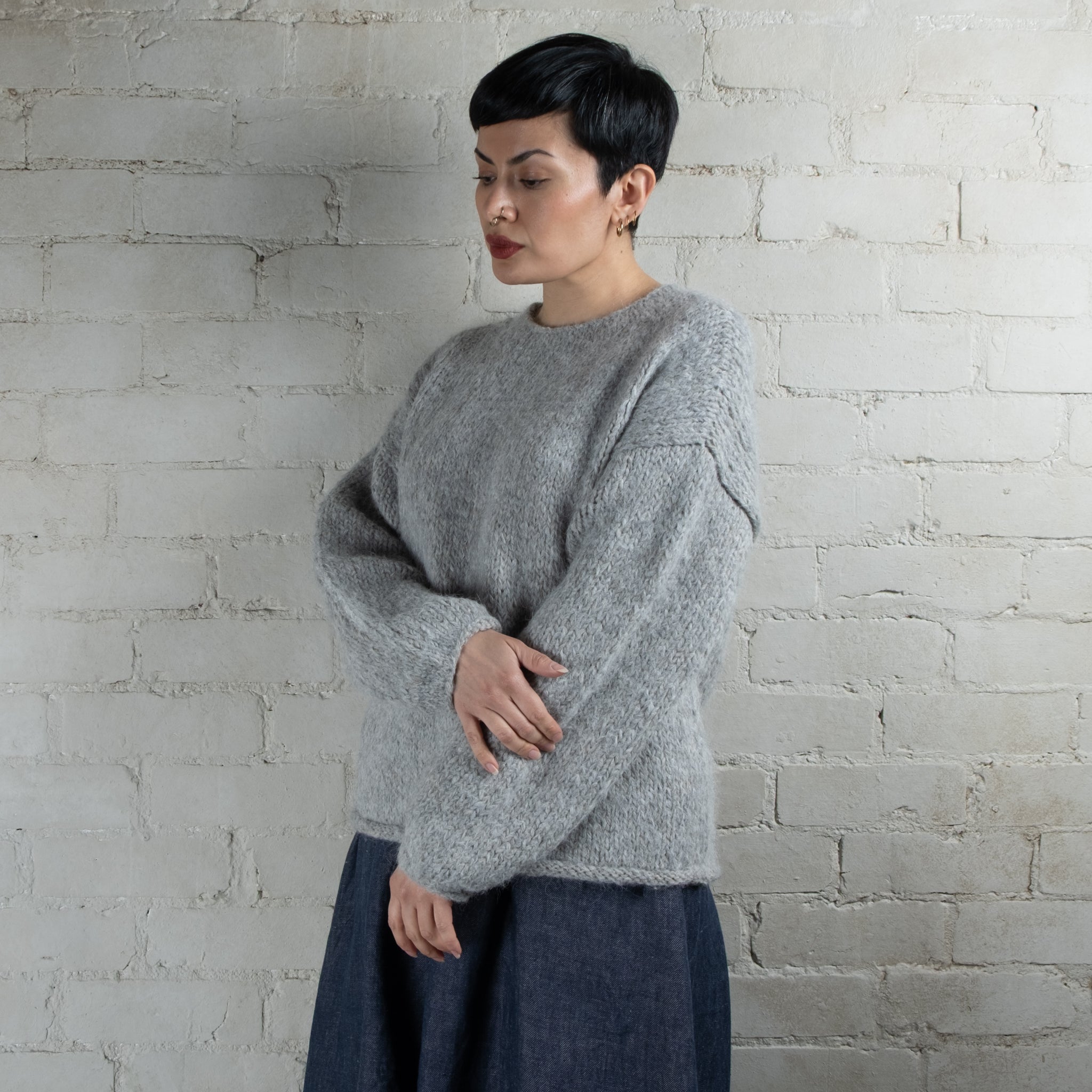 Ichi Antiquités Peruvian Hand Knitted Wool & Alpaca Pullover