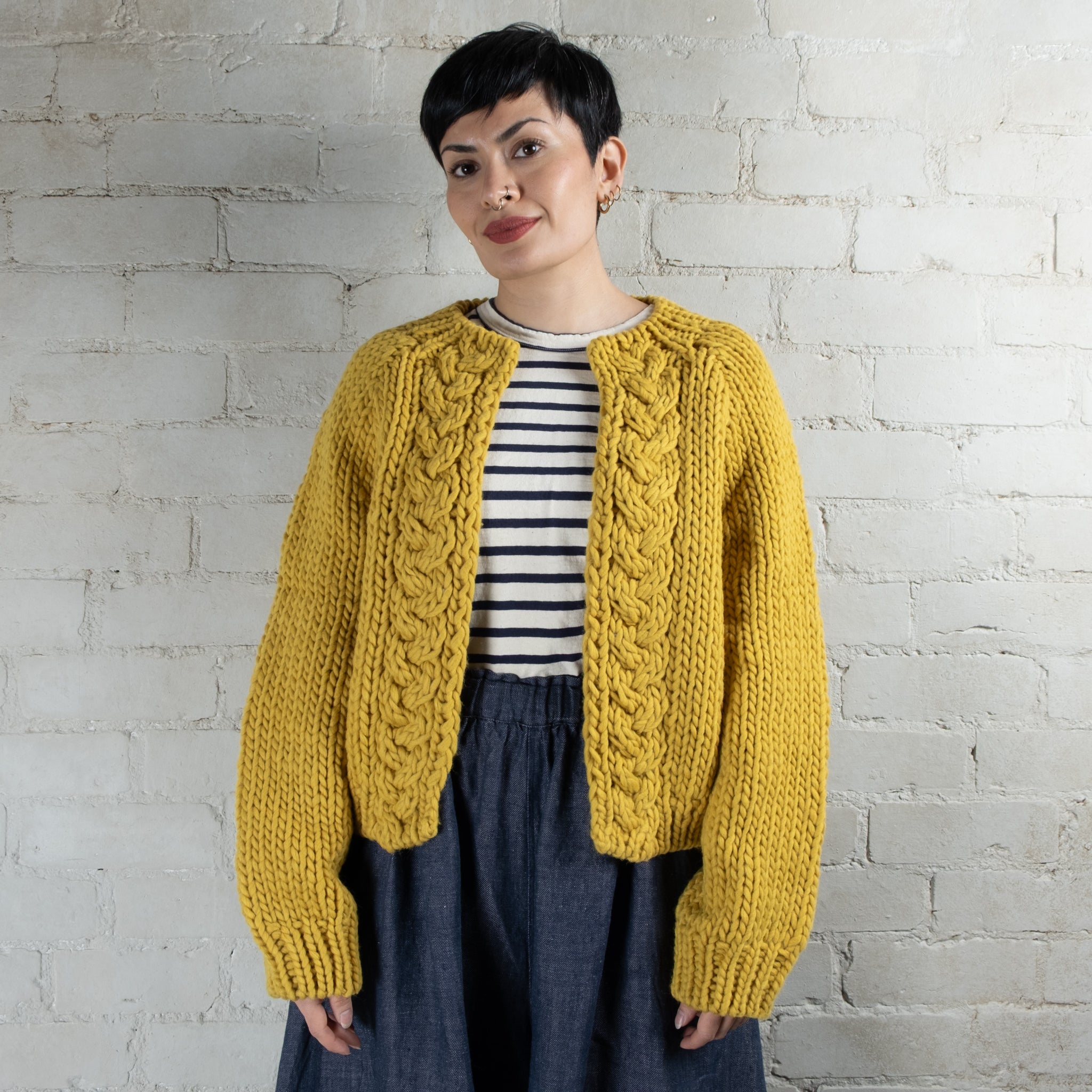 Ichi Antiquités Peruvian Hand Knitted Wool Cardigan