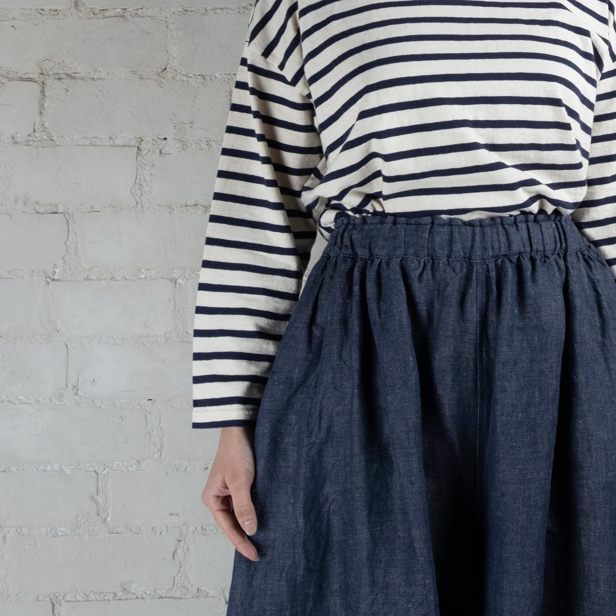 Ichi Antiquités Striped Cotton Pullover