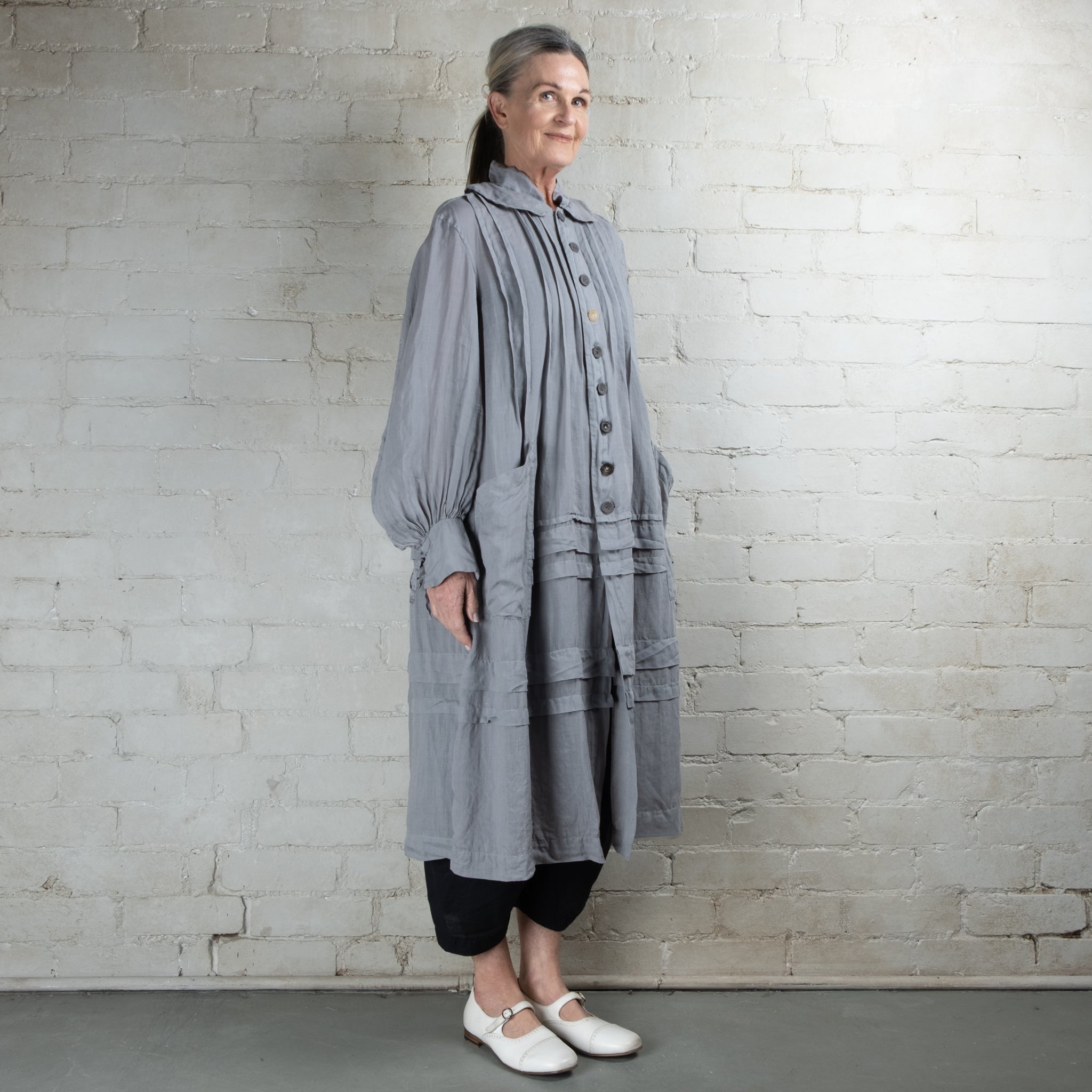 Hallelujah Charcoal Dyed #1 Manteau de Baptême Coat Dress