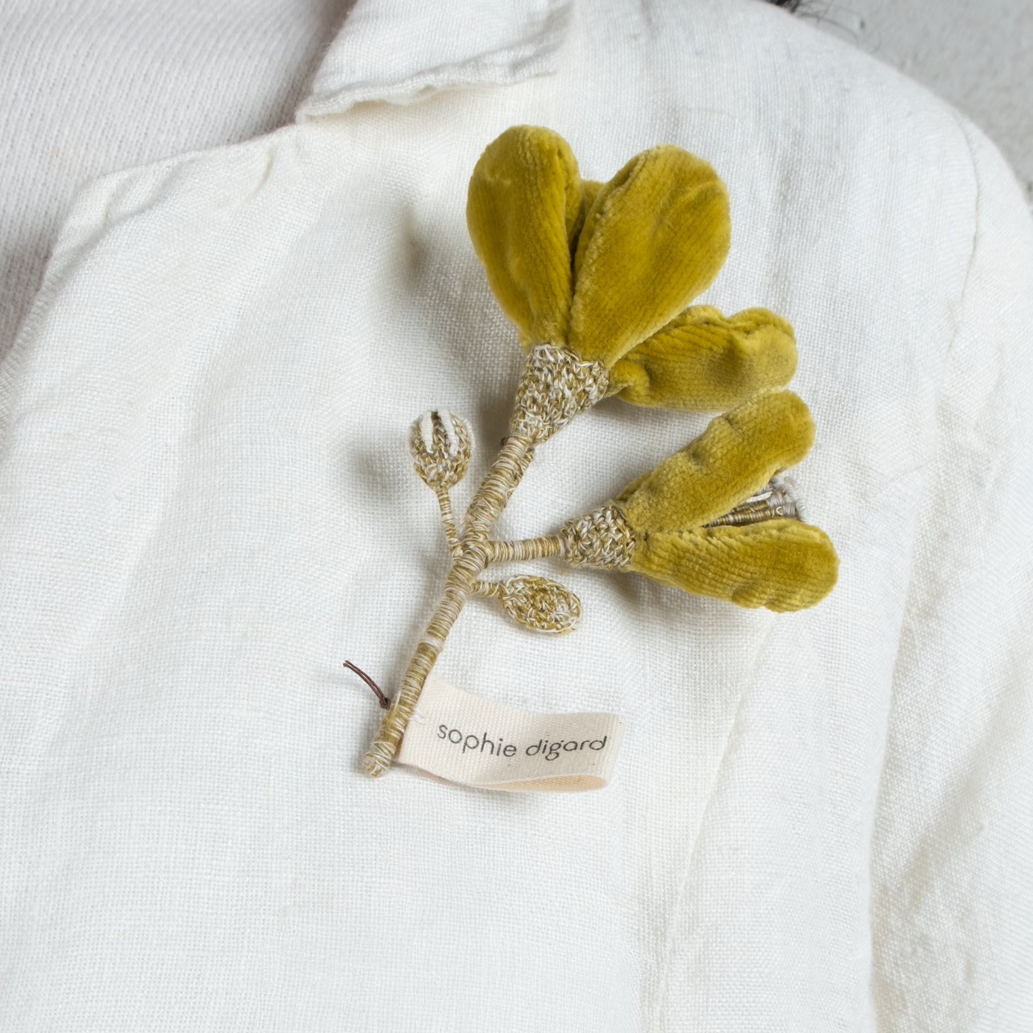 Sophie Digard Hand Crochet and Velvet Brooch