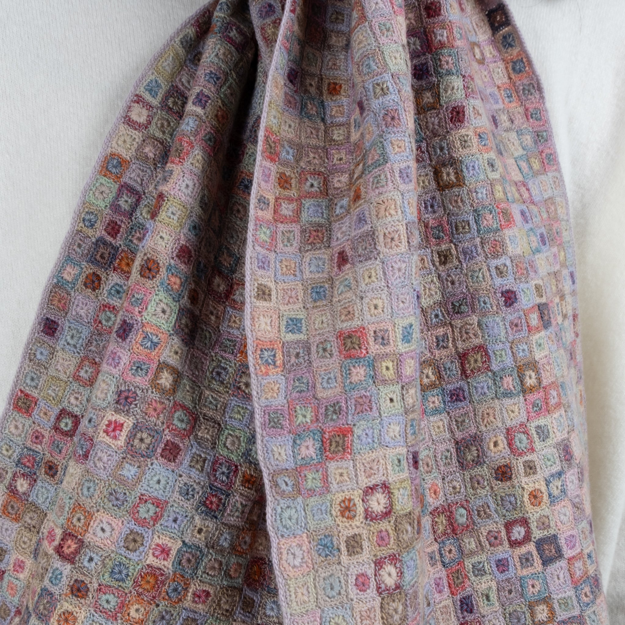 Sophie Digard Hand Crocheted CBGR Large Wool Scarf