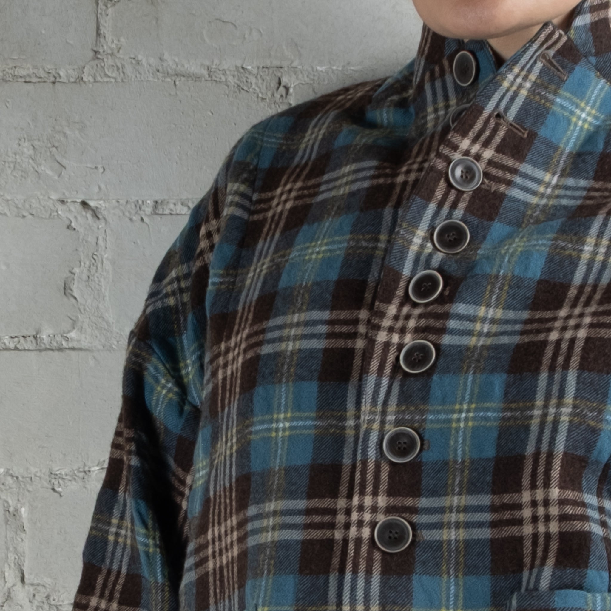 Ichi Antiquités Tartan Wool & Cotton Jacket