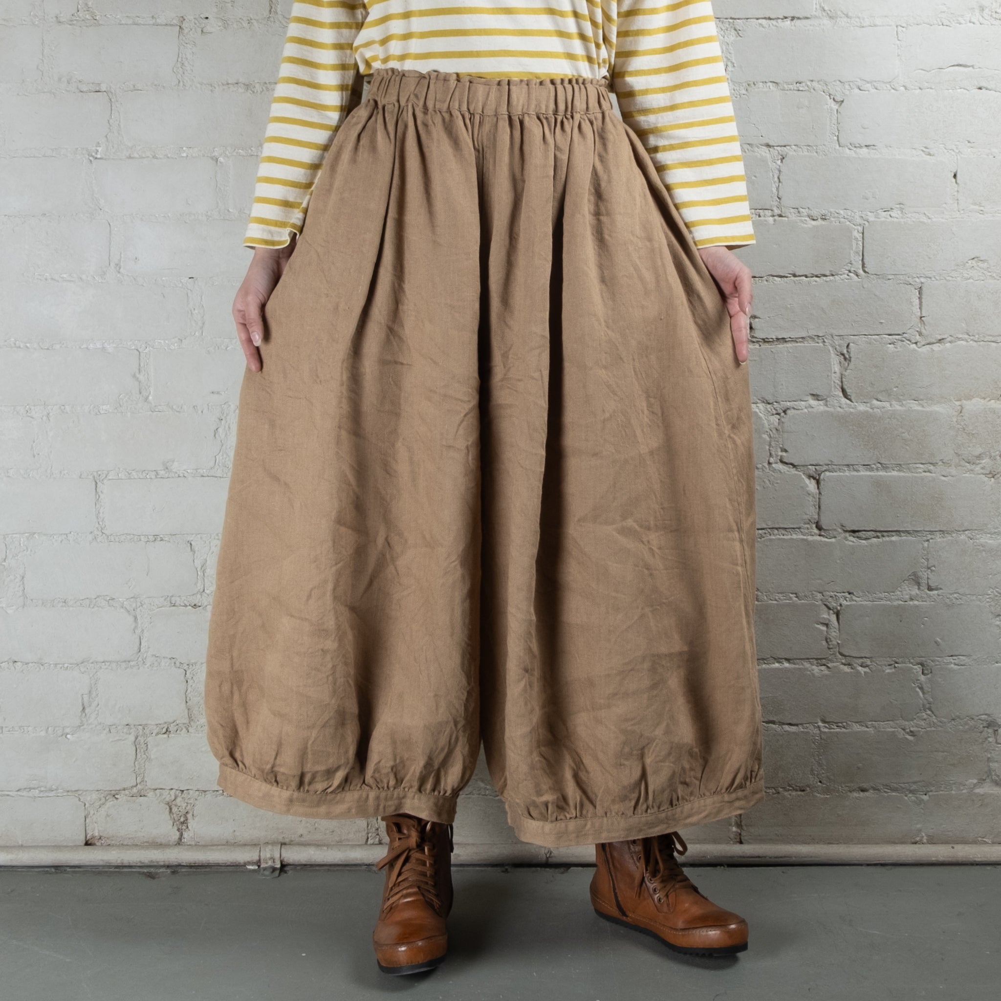 Ichi Antiquités Linen Balloon Pants