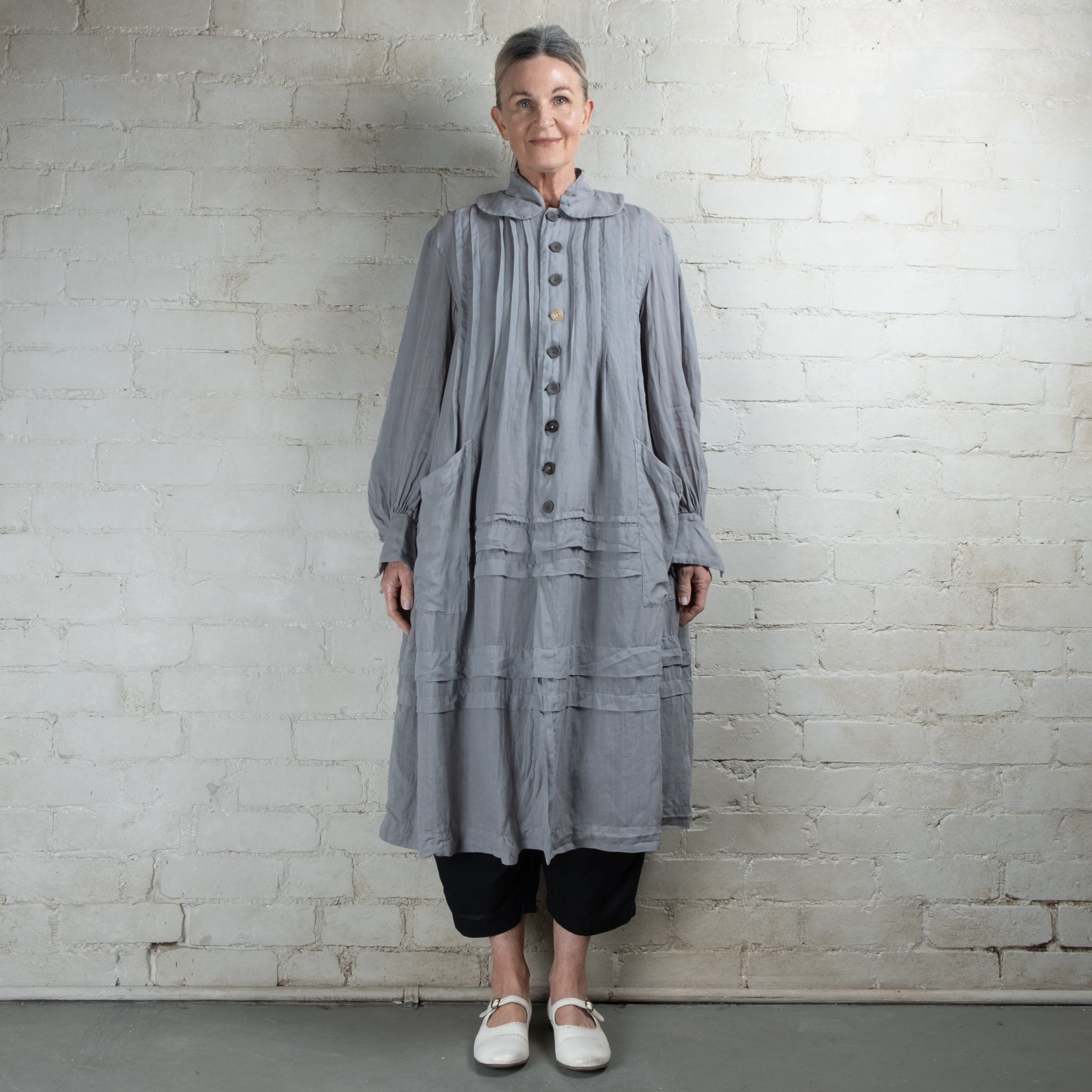 Hallelujah Charcoal Dyed #1 Manteau de Baptême Coat Dress