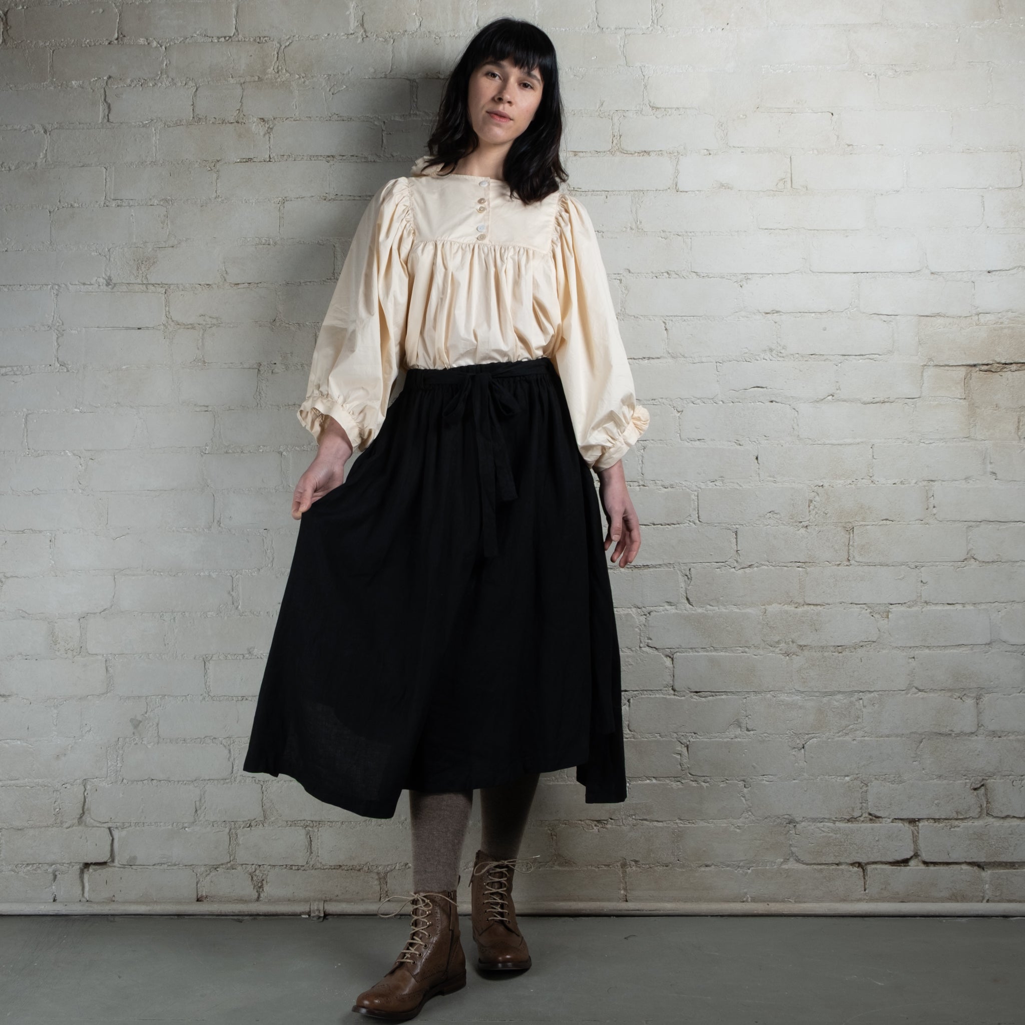 Aleksandr Manamis Linen Skirt