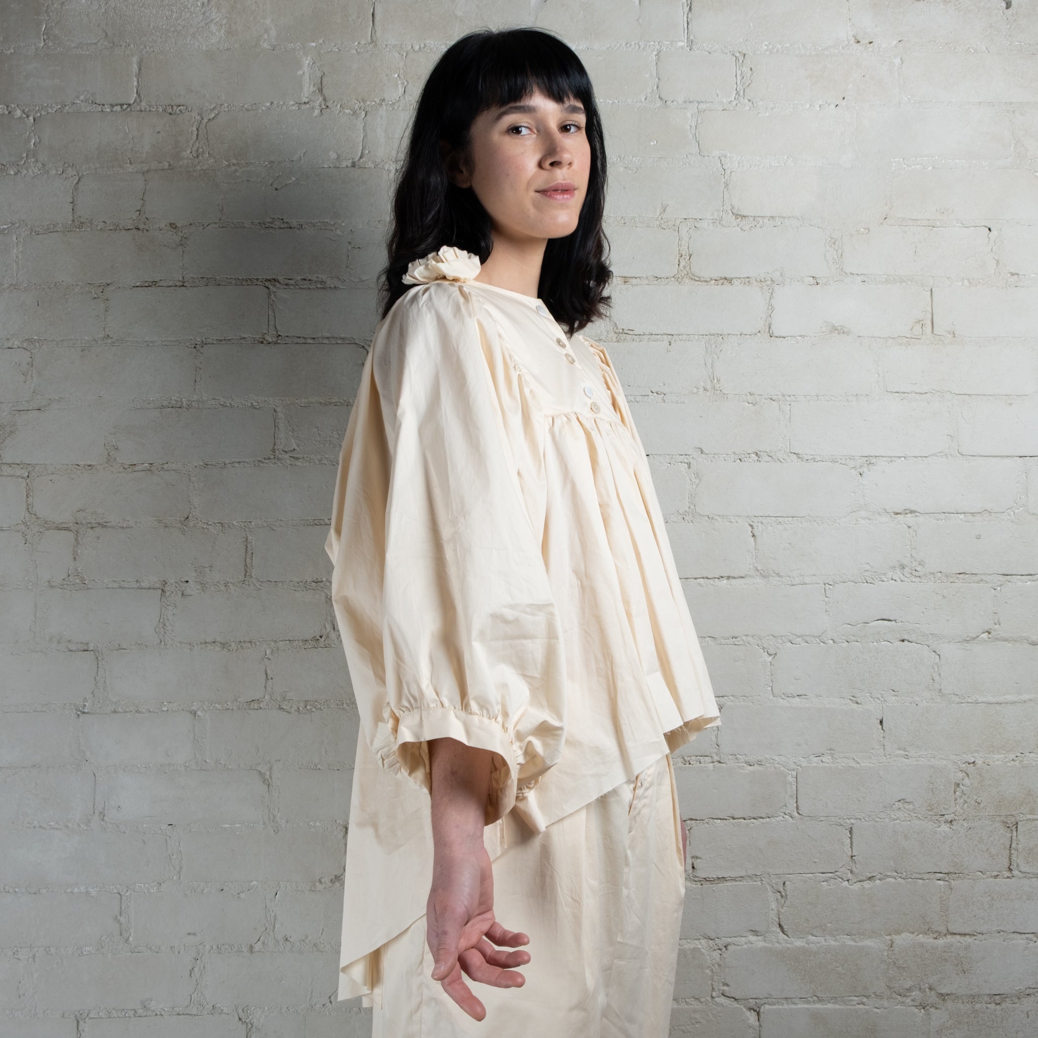 Aleksandr Manamis Rosette Cotton Shirt
