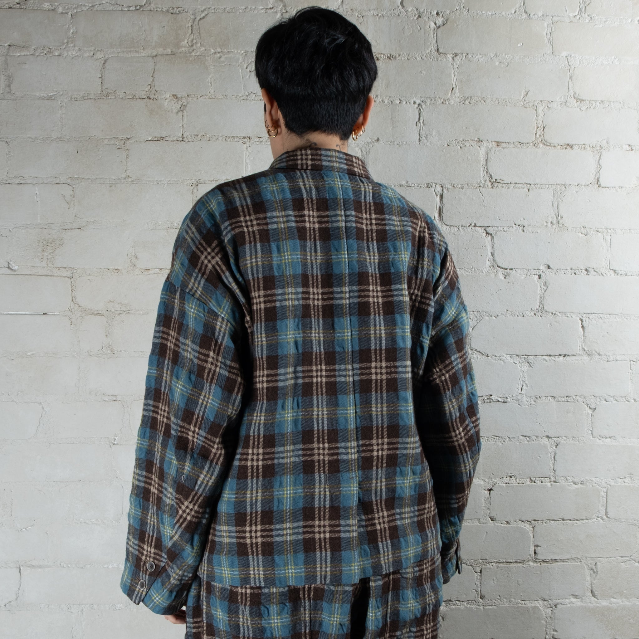 Ichi Antiquités Tartan Wool & Cotton Jacket