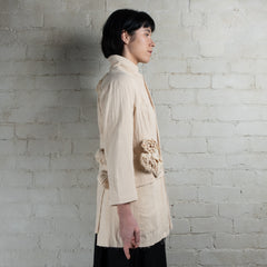 Aleksandr Manamis Rosette Cotton Linen Jacket