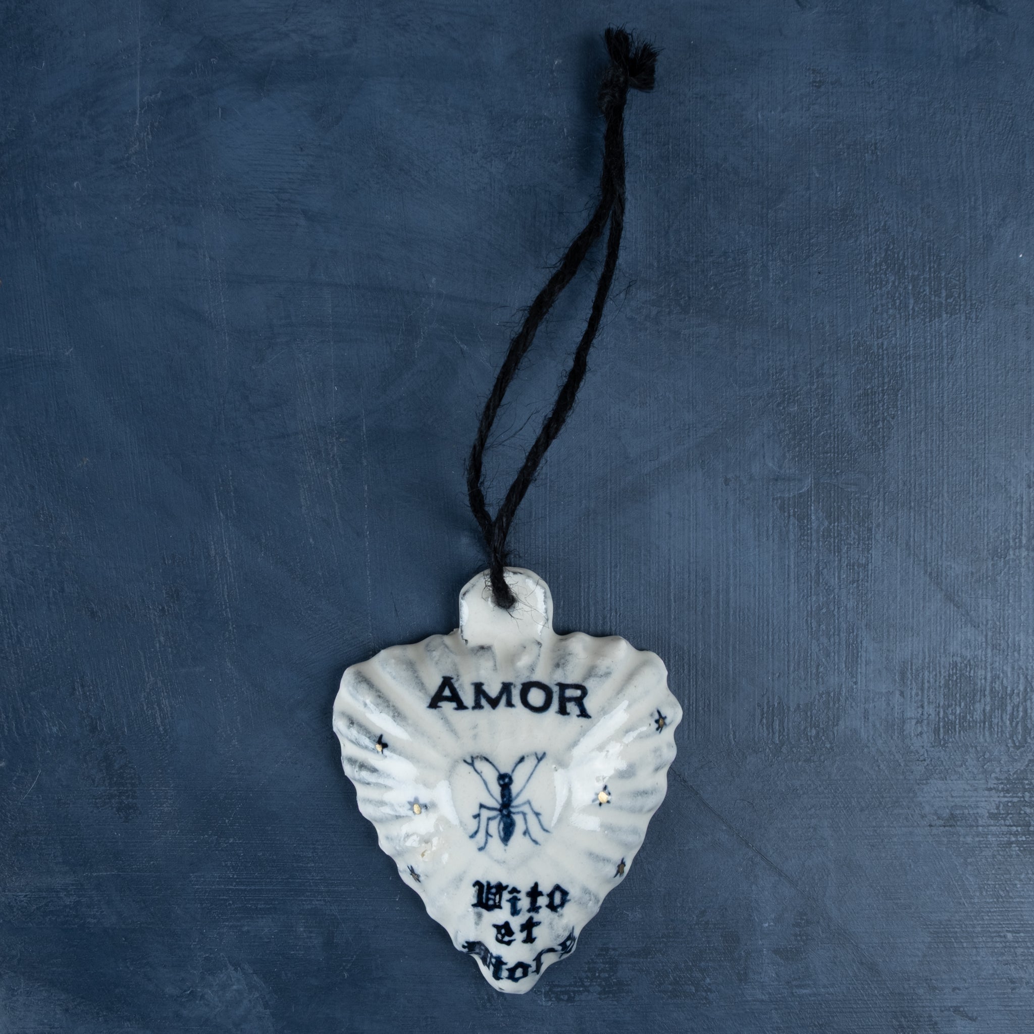 Ceramic Heart Ornament By Arii Momoyo Pottery