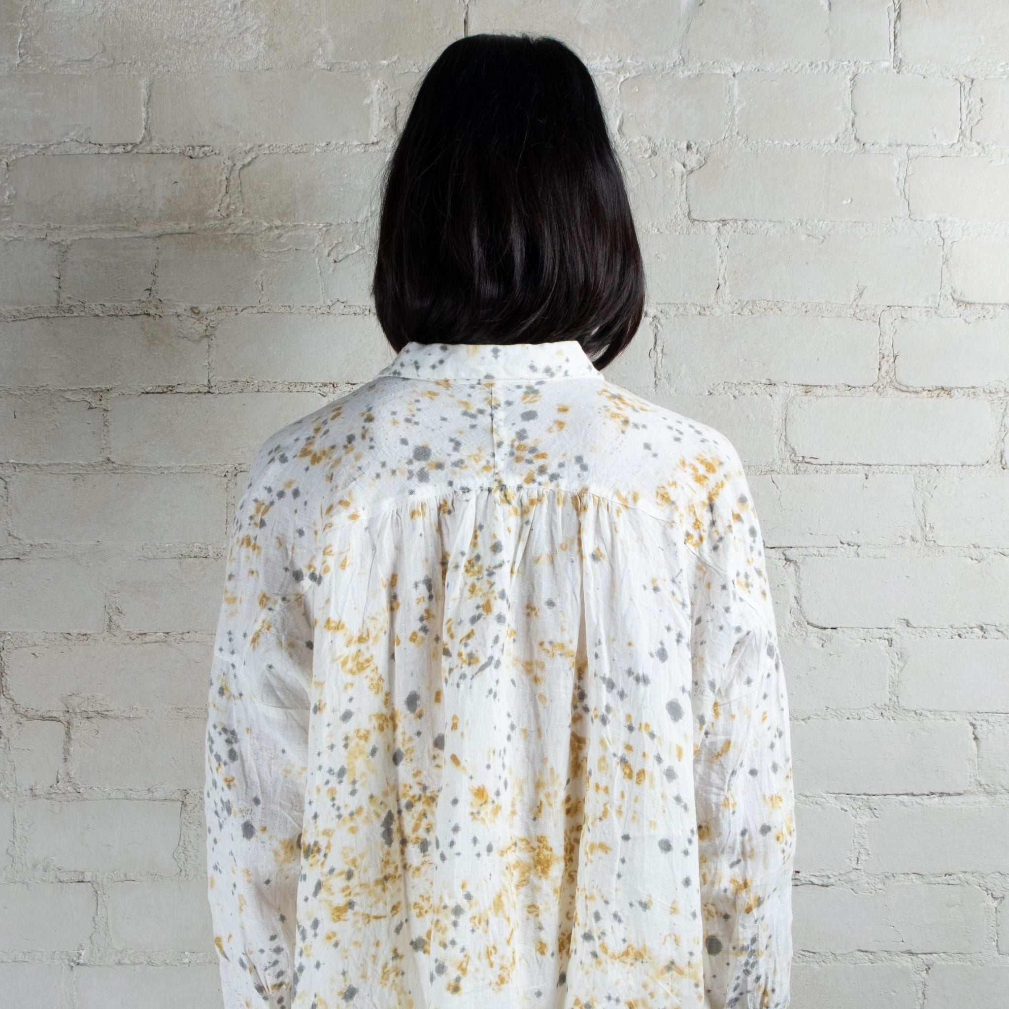 Ichi Antiquités Natural Sumi Pigment Dyed Linen Shirt