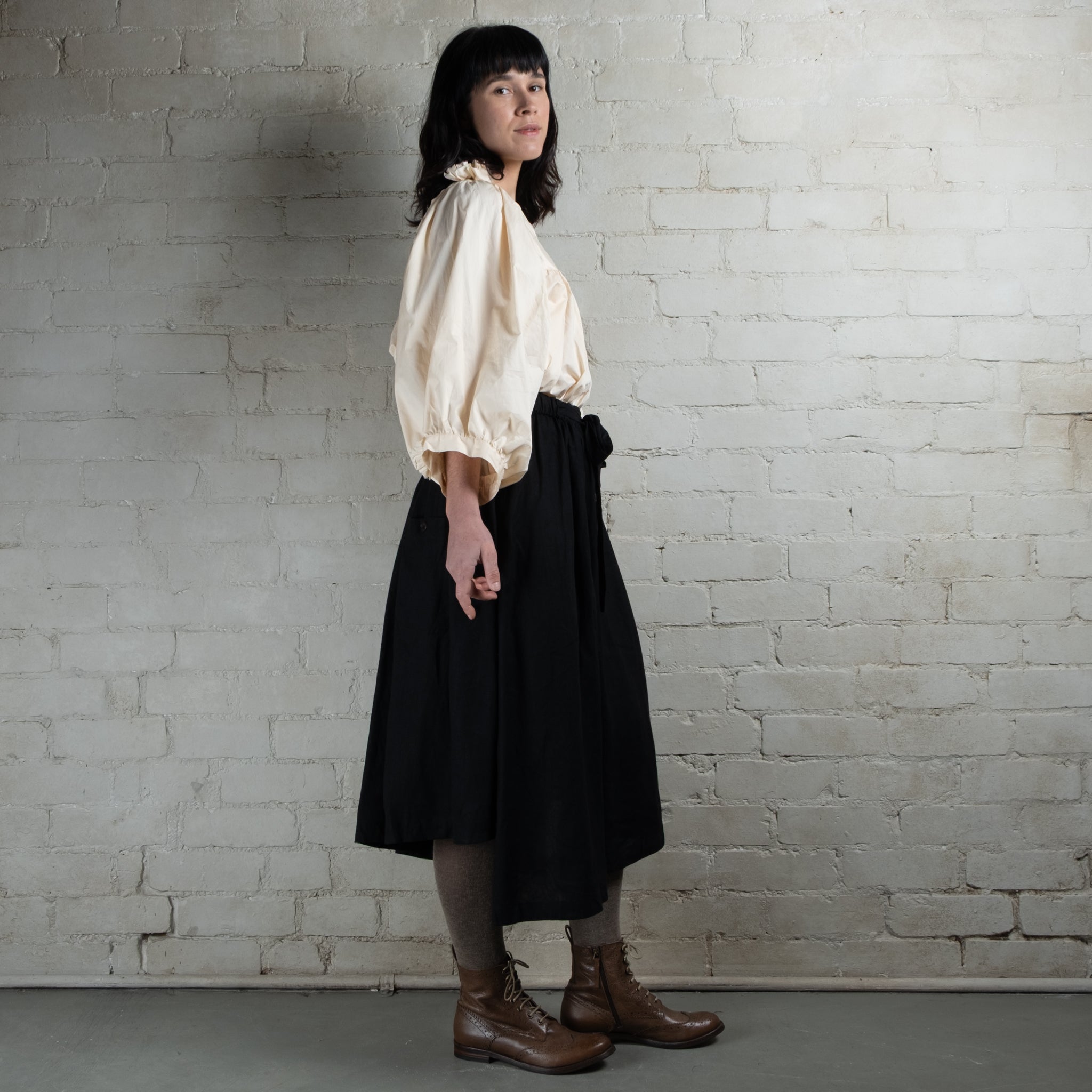Aleksandr Manamis Linen Skirt