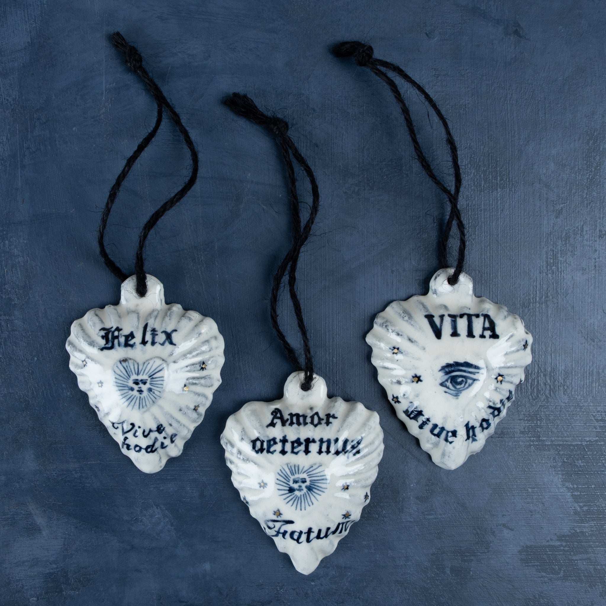 Ceramic Heart Ornament By Arii Momoyo Pottery