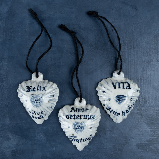 Ceramic Heart Ornament By Arii Momoyo Pottery