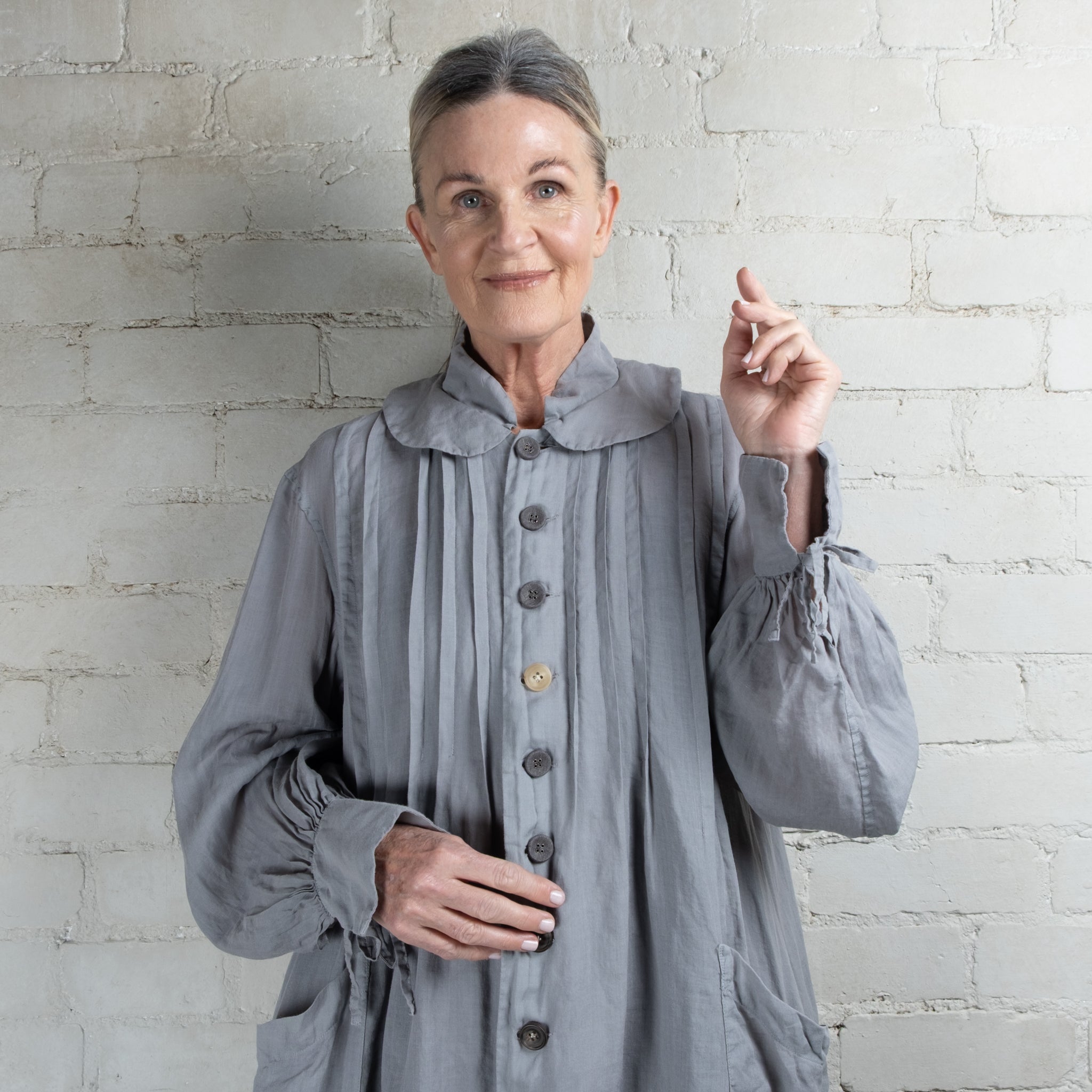 Hallelujah Charcoal Dyed #1 Manteau de Baptême Coat Dress