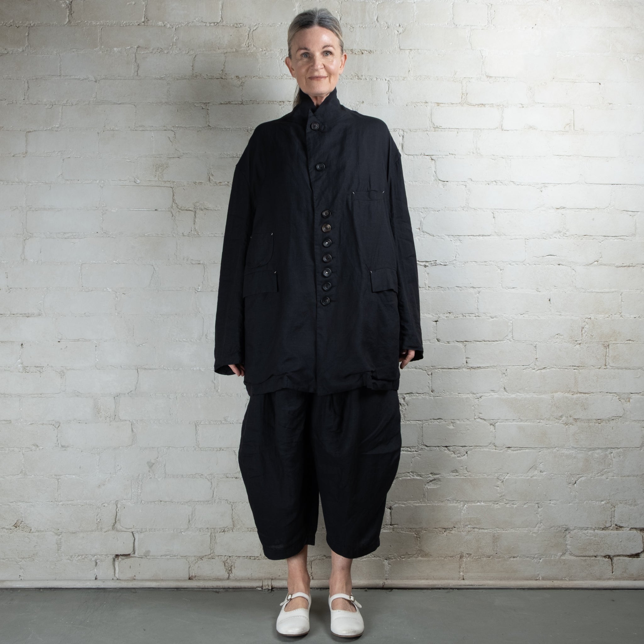 Hallelujah Black #3 Linen Veste 1930 Jacket