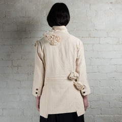 Aleksandr Manamis Rosette Cotton Linen Jacket
